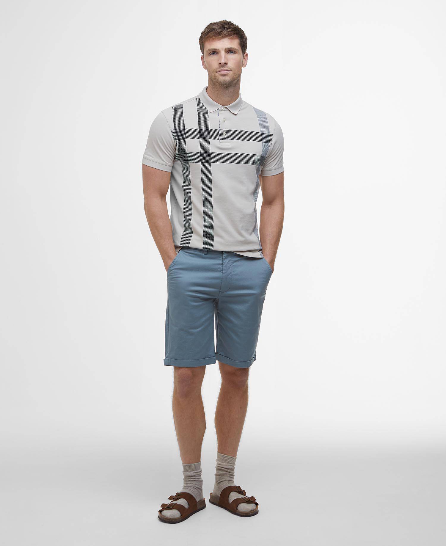 Blaine Tartan Short-Sleeved Polo Shirt Mist image number 1