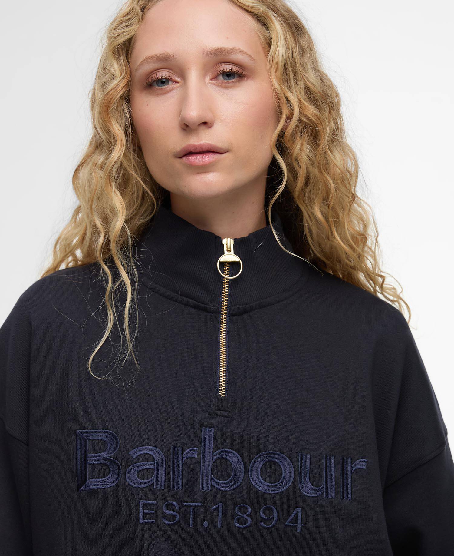 Sara Quarter-Zip Sweatshirt Dark Navy image number 3