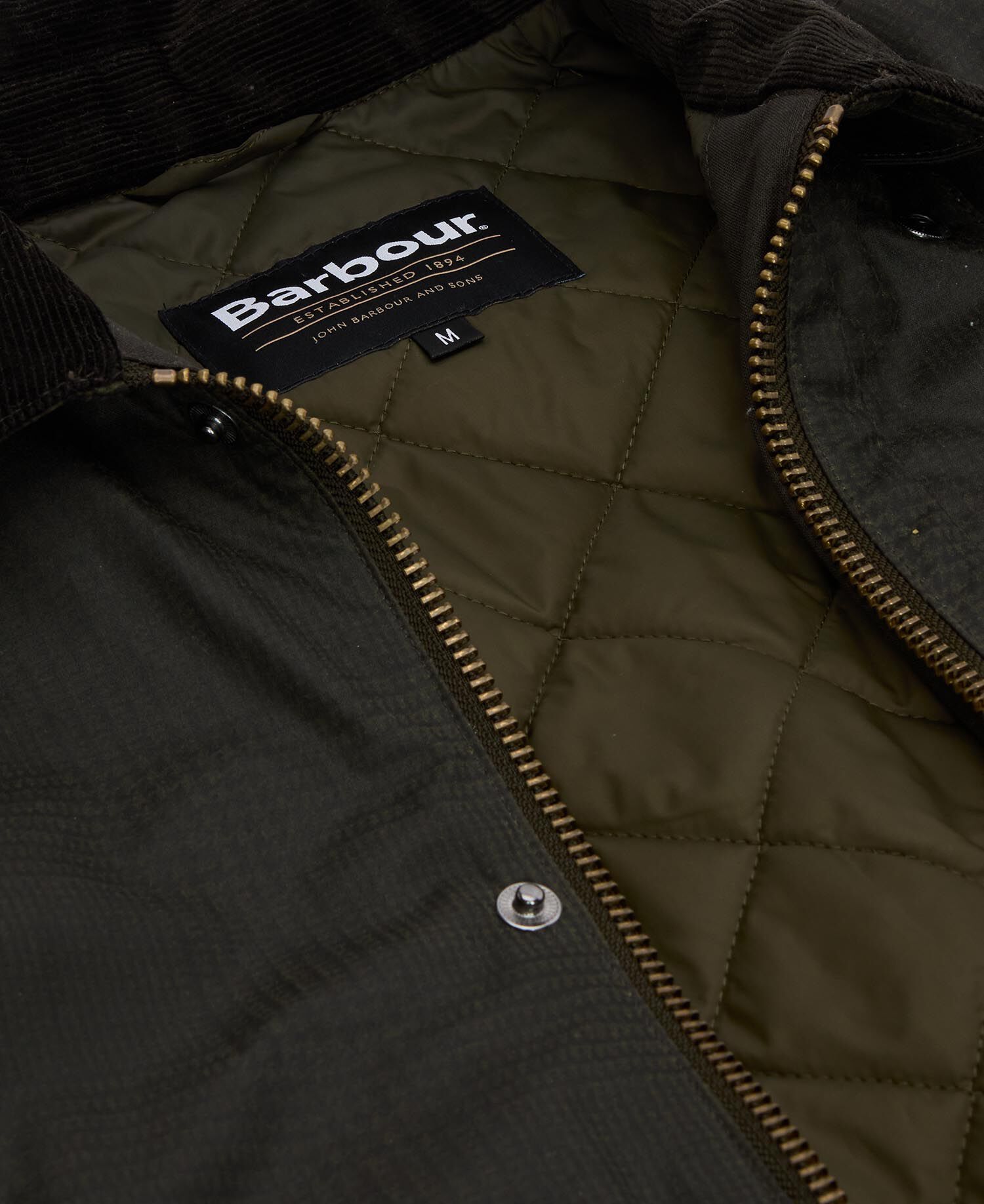 Wachsjacke Modern Beaufort Check Olive Check