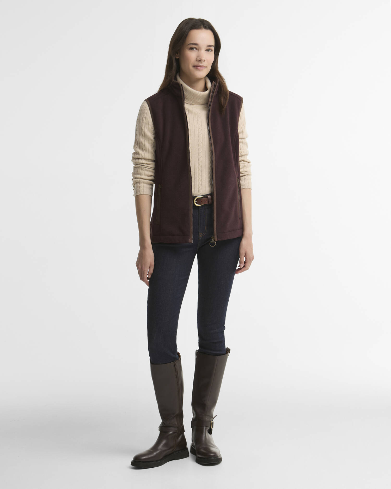 Gilet in pile Country Colton Fig image number 1