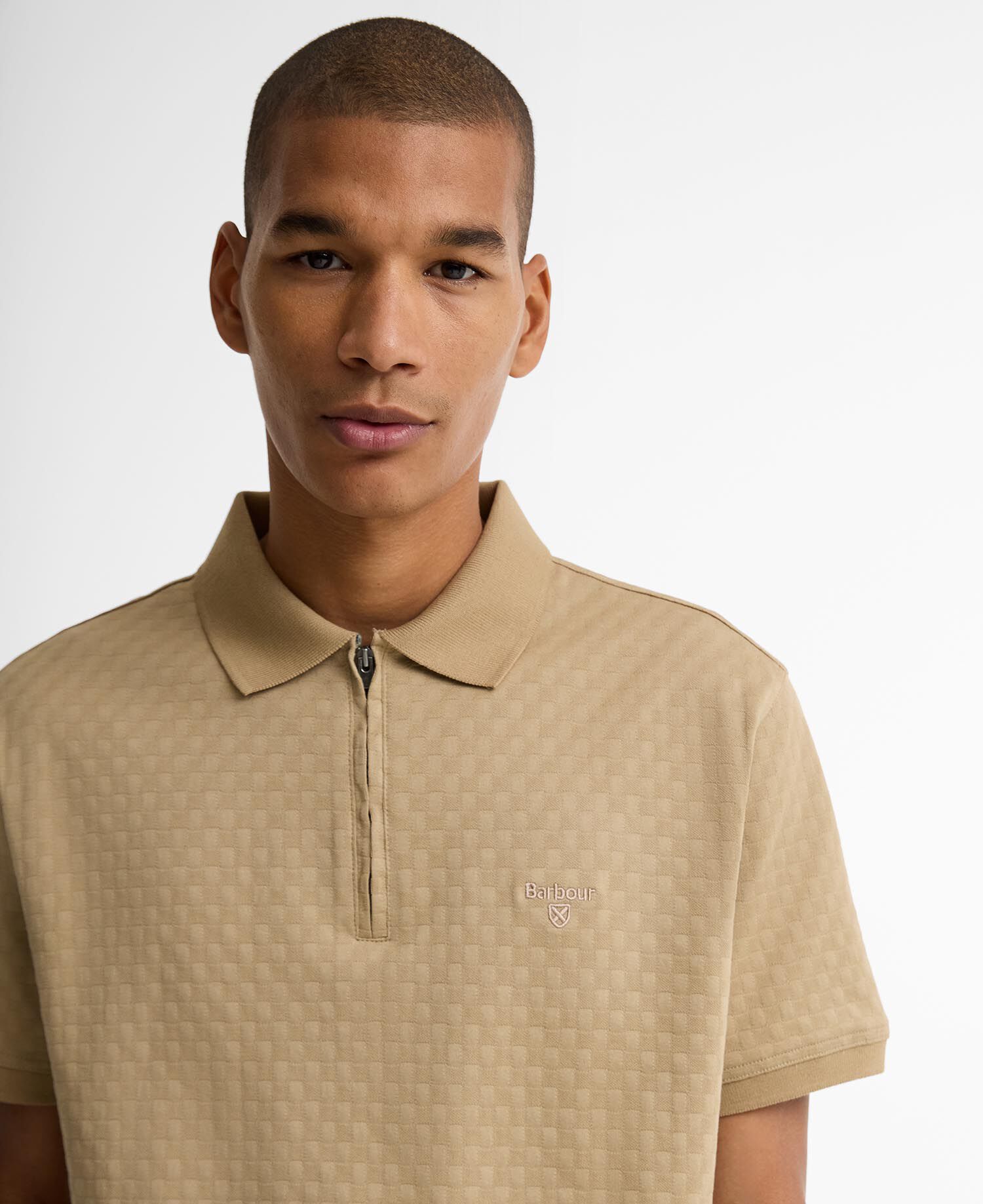 Hockham Tailored Polo Shirt Washed Stone