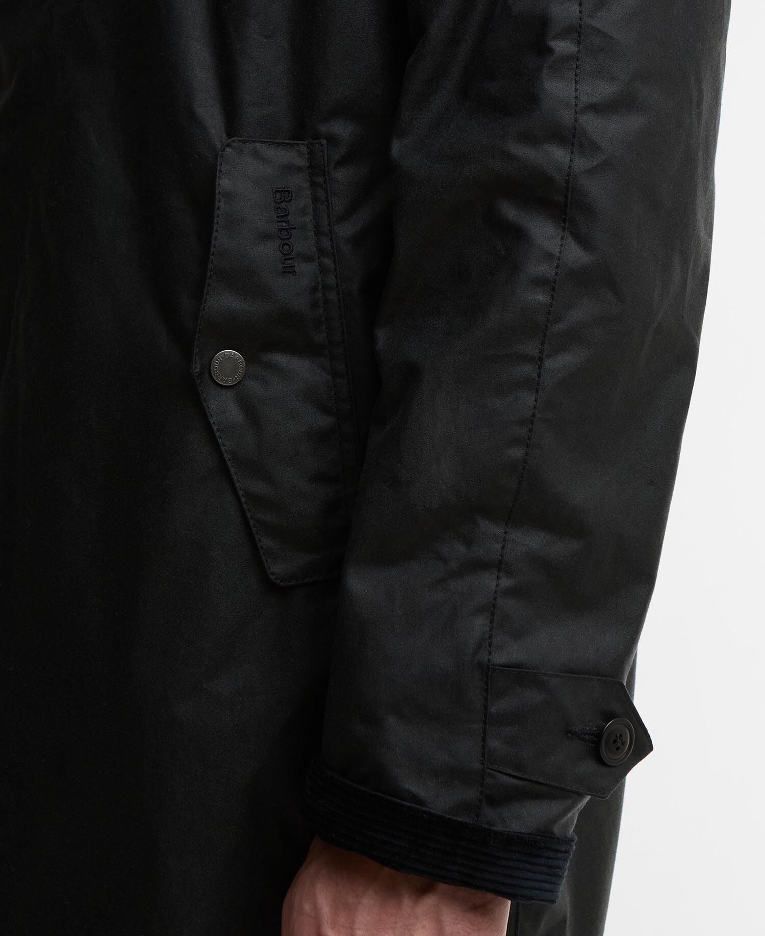 Barbour x Baracuta Tyne Waxed Car Coat Navy