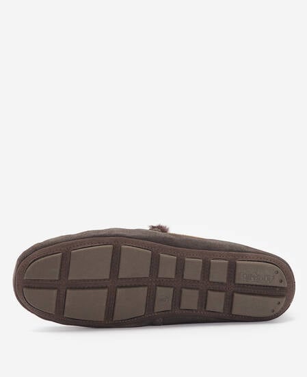 Monty Slippers Brown Suede