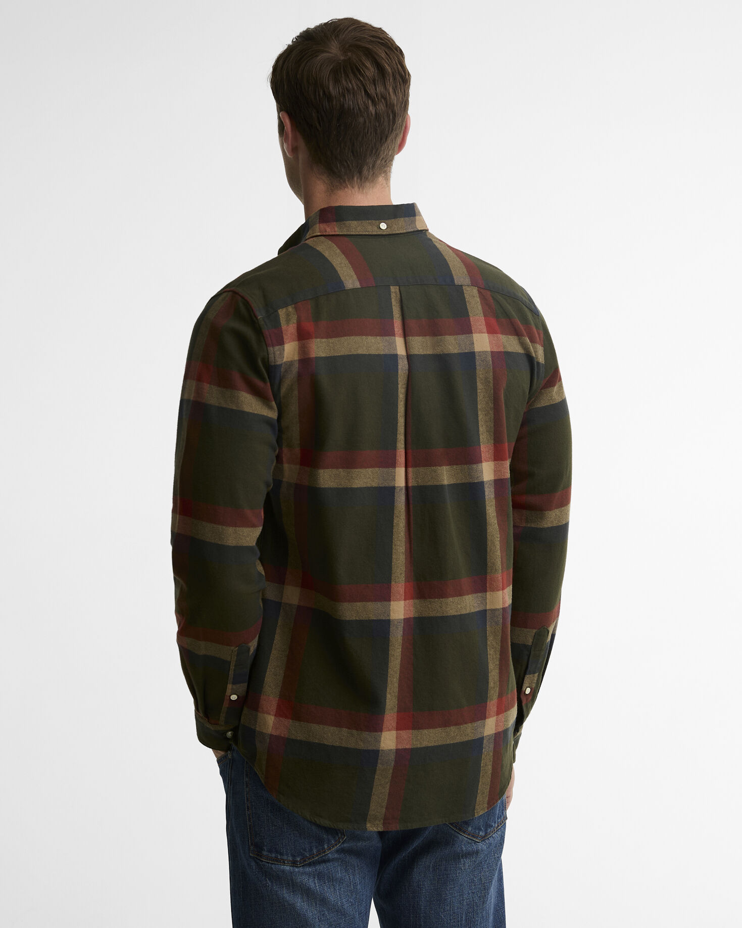 Folley Tailored Long-Sleeved Shirt Mid Olive