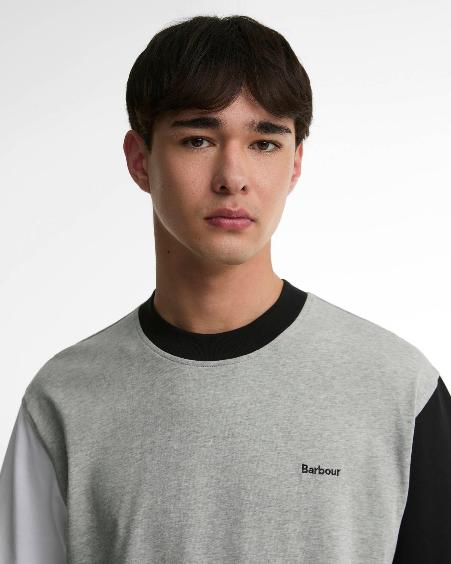 Colourblock Oversized T-Shirt Grey Mix image number 3