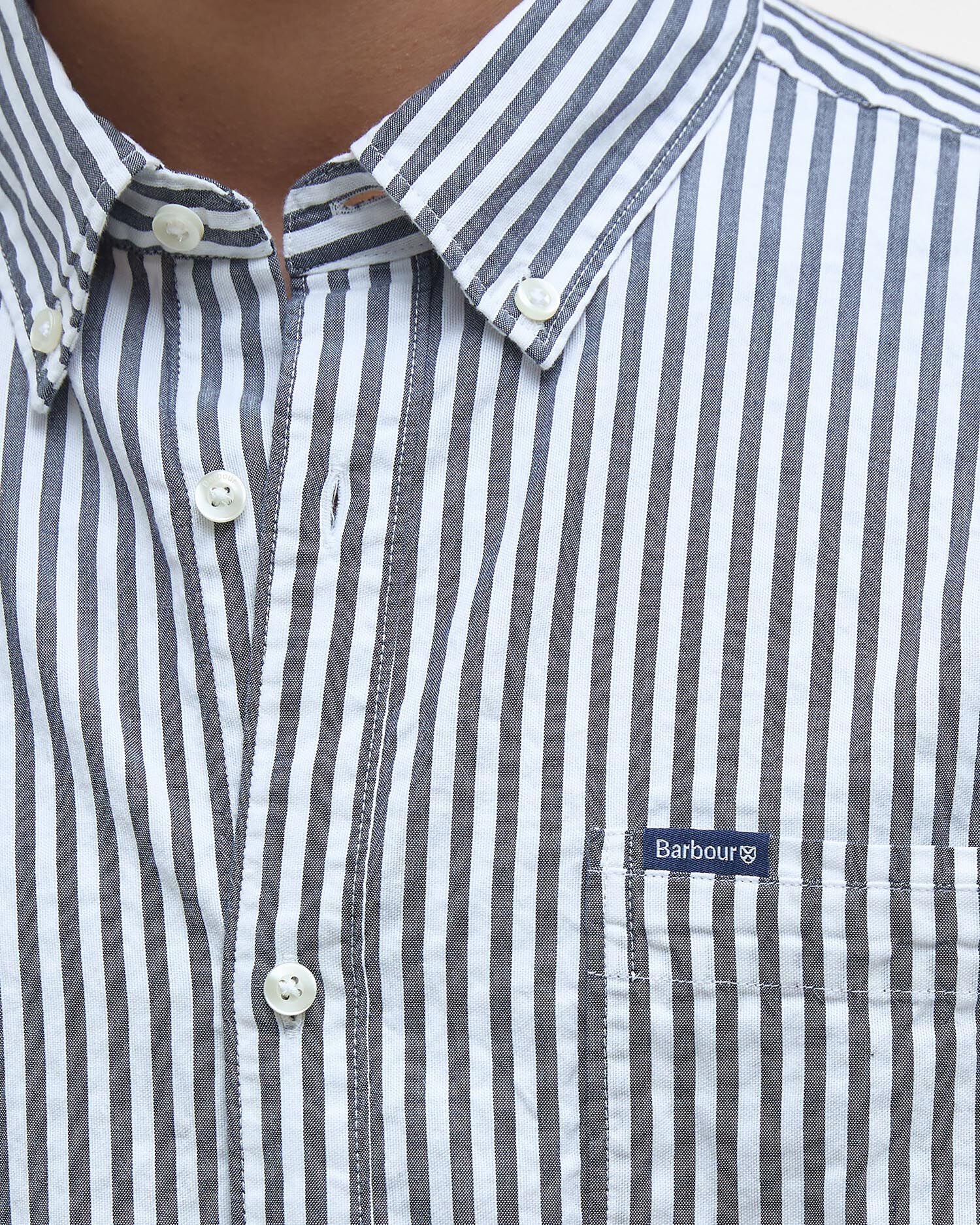 Camicia Cresswell a maniche lunghe in seersucker leggermente aderente