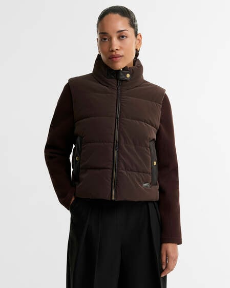 Balaton Faux-Velvet Quilted Sweatshirt Truffle