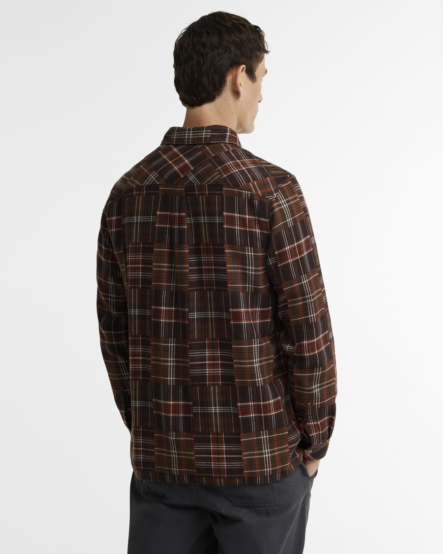 Cartrake Relaxed Patchwork Shirt Brown