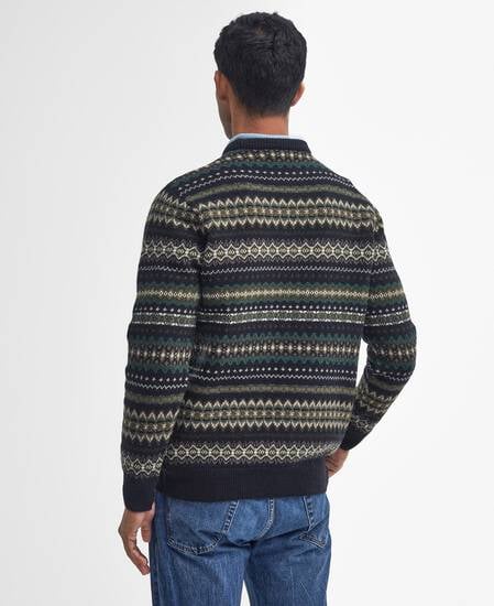 Case Fair Isle Jumper Black Marl