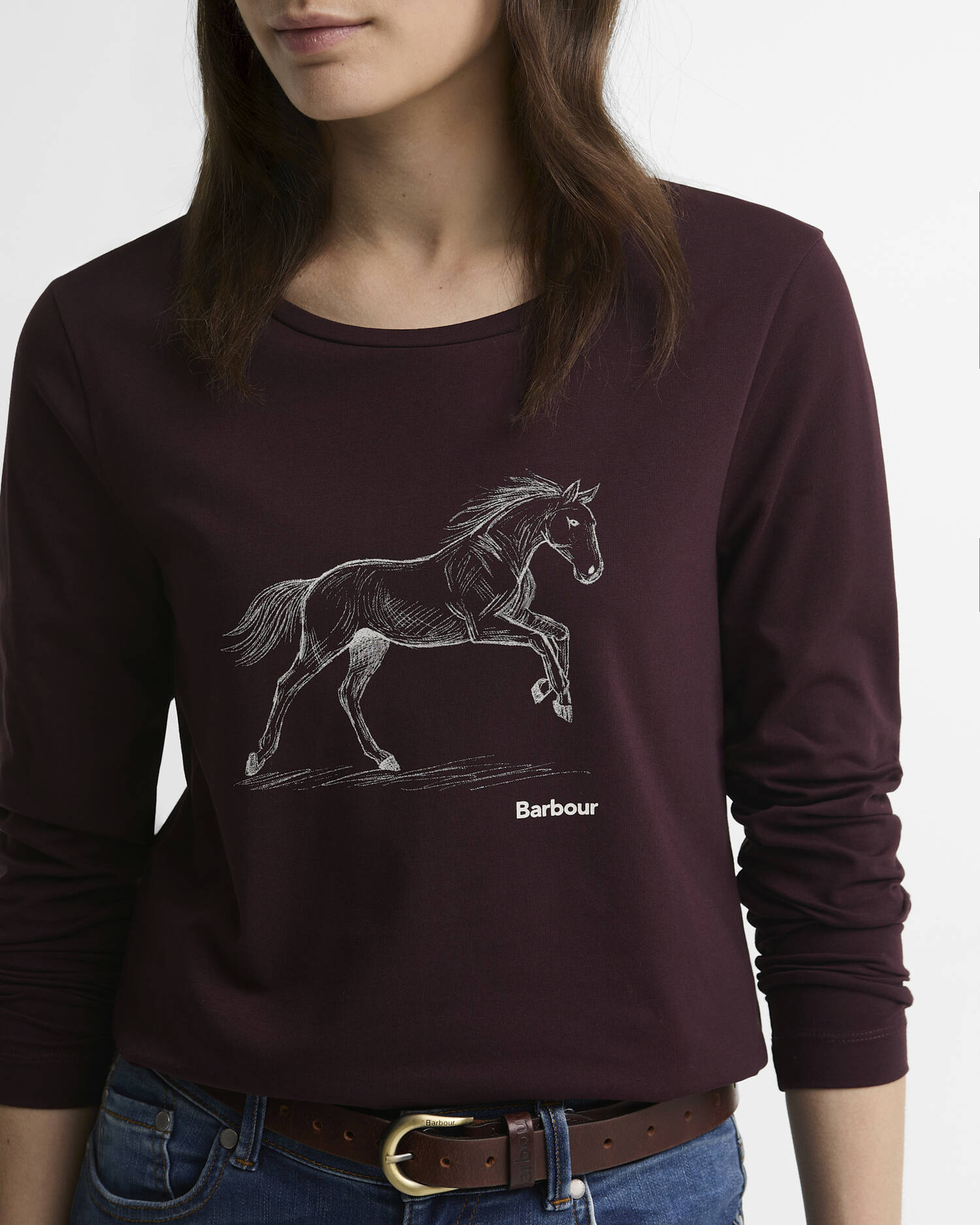 Barbour Langarmshirt Rosamund Fig image number 3