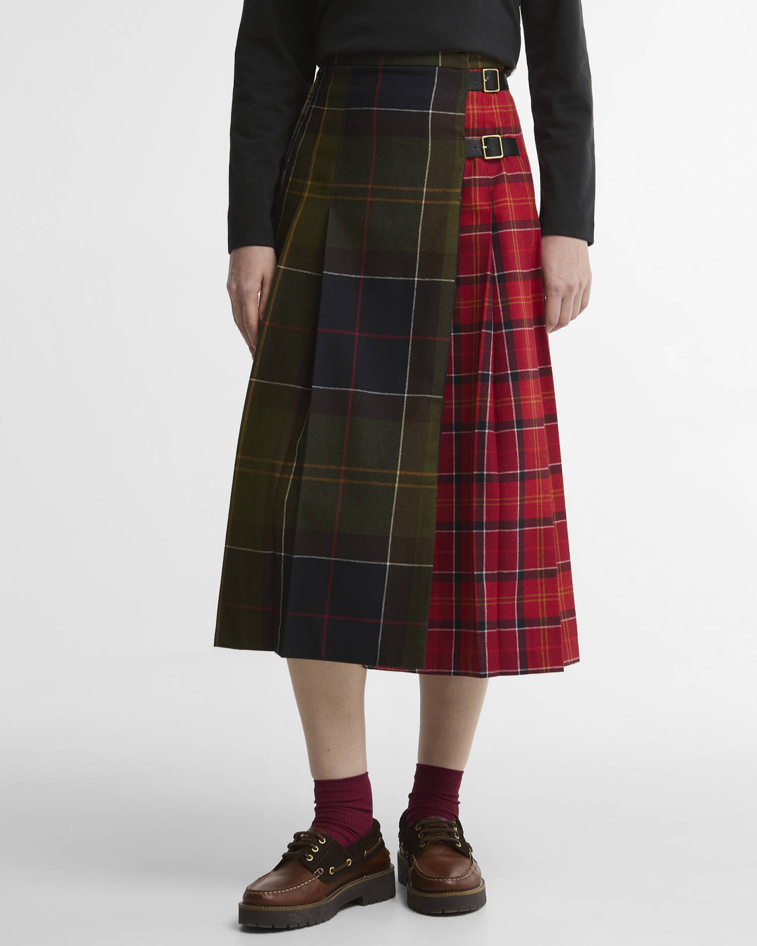 Gonna midi Marena con motivo tartan Cardinal Tartan Multi image number 1