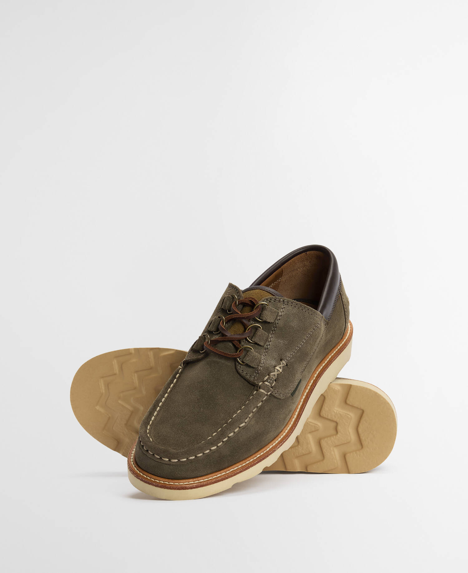 Murtun Moccasin Shoes Moss Grey Suede image number 5