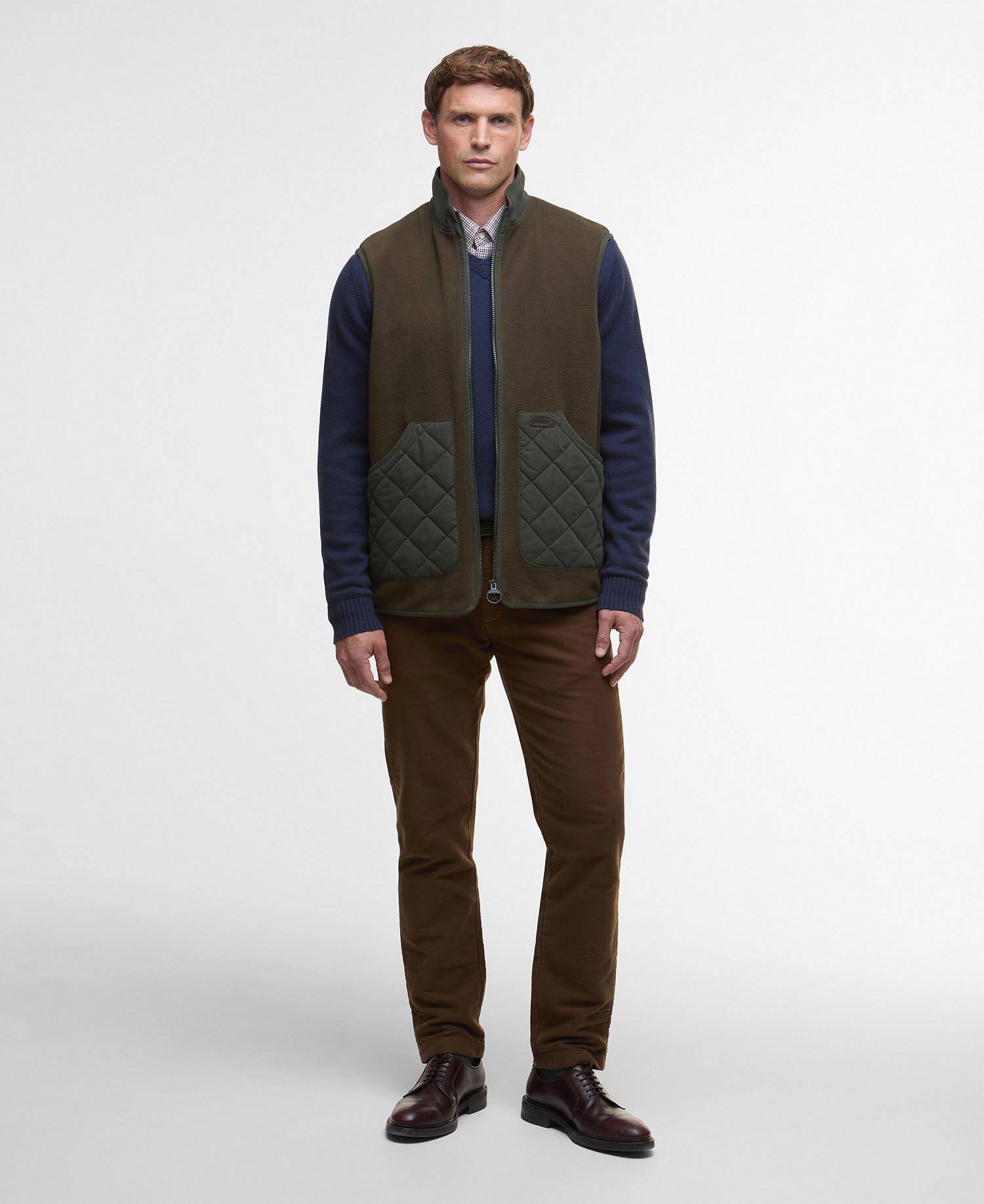 Lowich Fleeced Gilet Olive image number 1