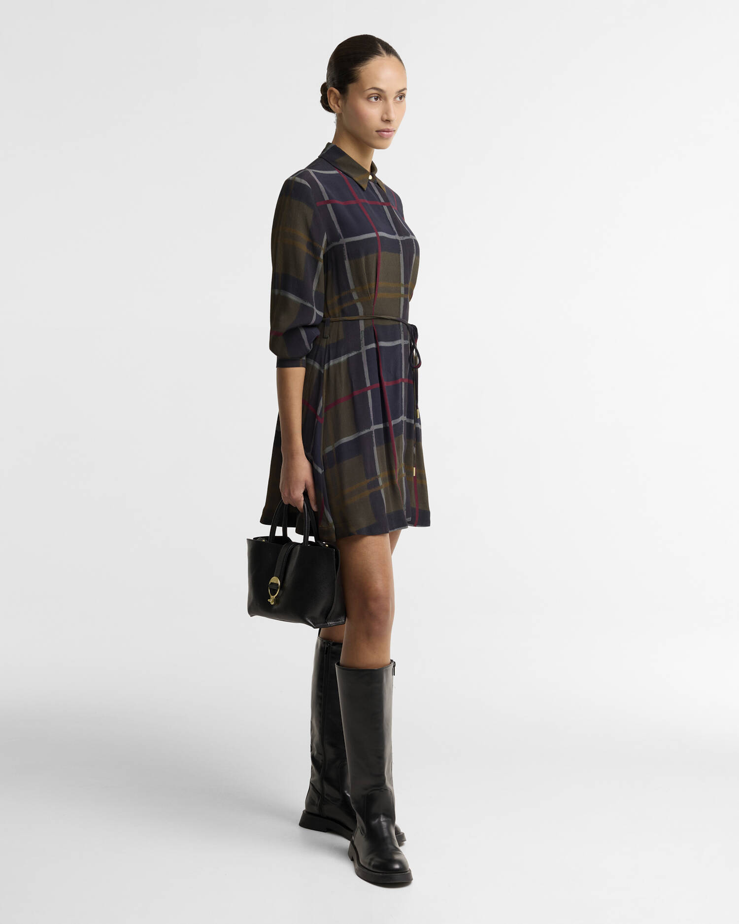 Ivybridge Mini Dress Shadow Classic Painted Tartan image number 1