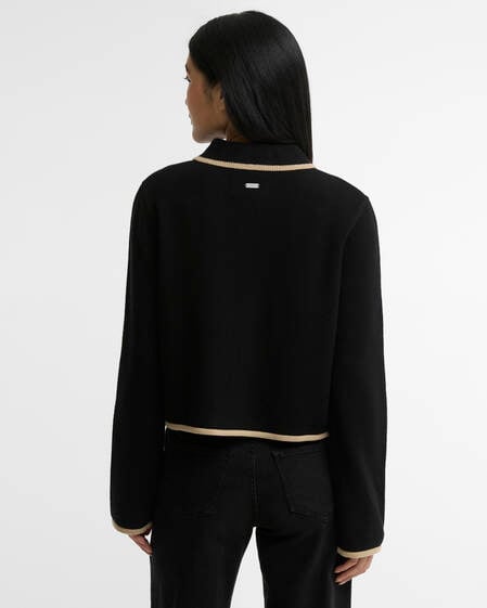 Cardigan Amryn in lana con chiusura a zip Black