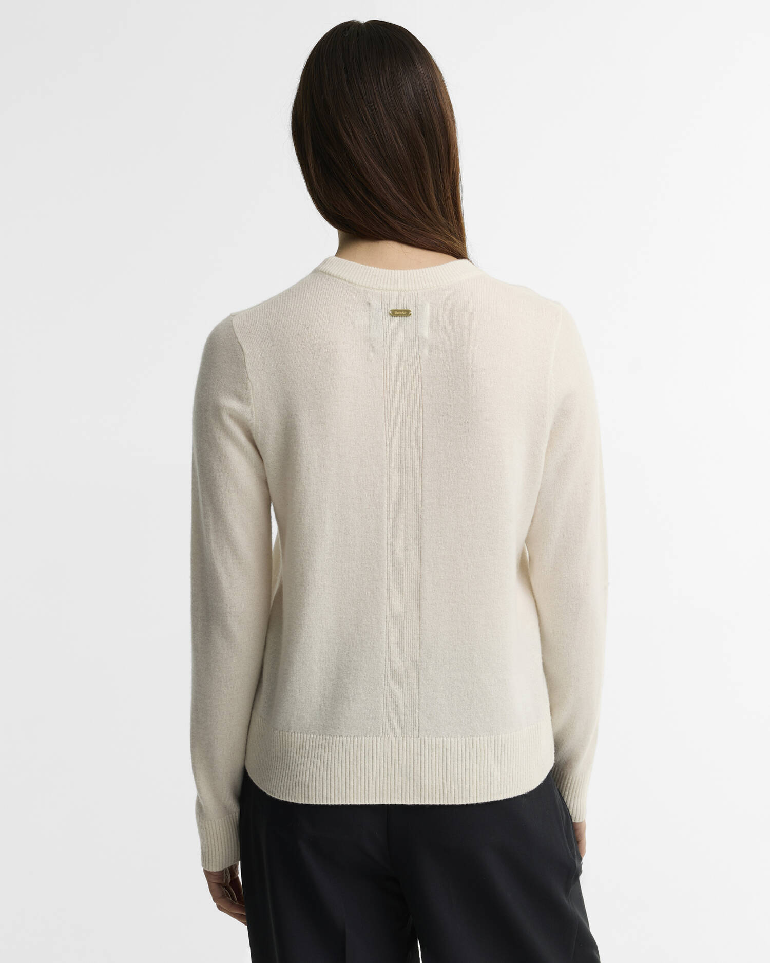 Barbour Kaschmirpullover Penwood Rundhalsausschnitt Ecru image number 2