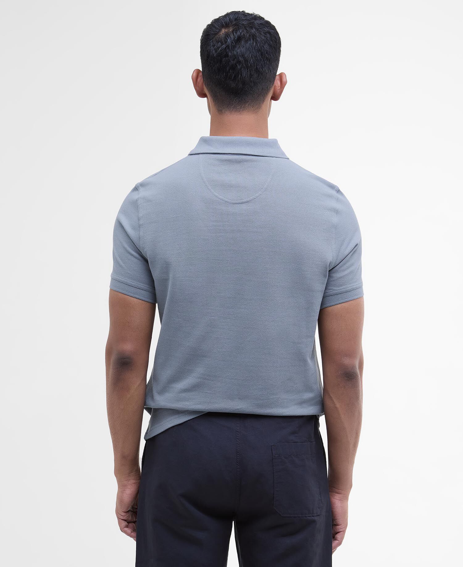 Sports Short-Sleeved Polo Shirt Washed Blue