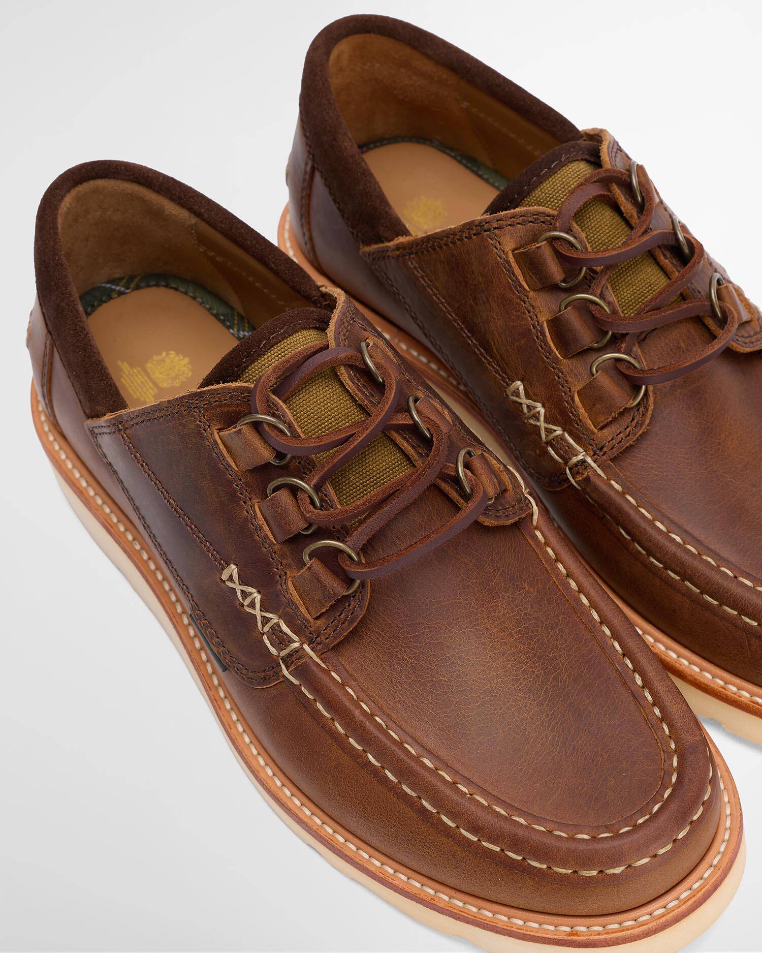Murtun Moccasin Shoes Brown Leather image number 1