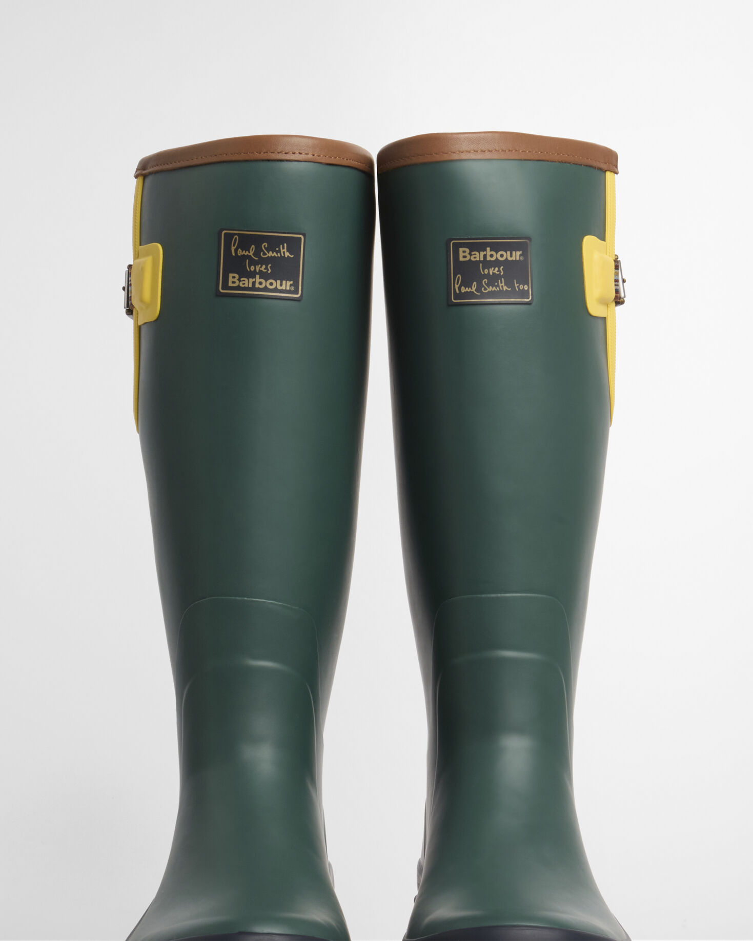 Paul Smith Loves Barbour Herren Gummistiefel Bottle Green