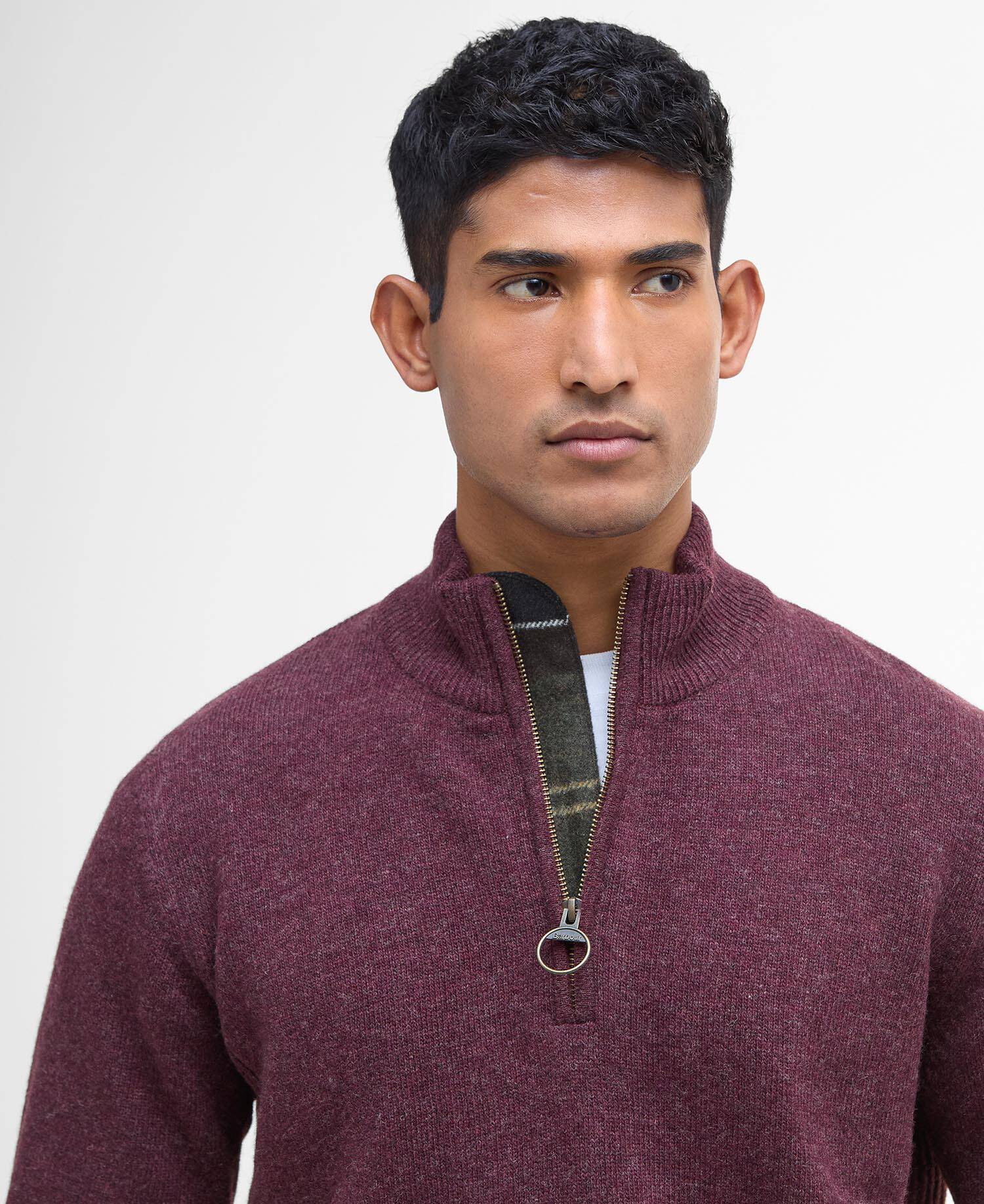 Holden Quarter-Zip Jumper Ruby Marl image number 3
