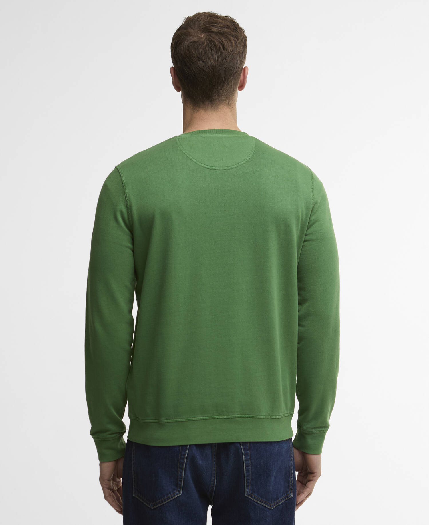Washed Tartan Crew Neck Sweatshirt Washed Green image number 2