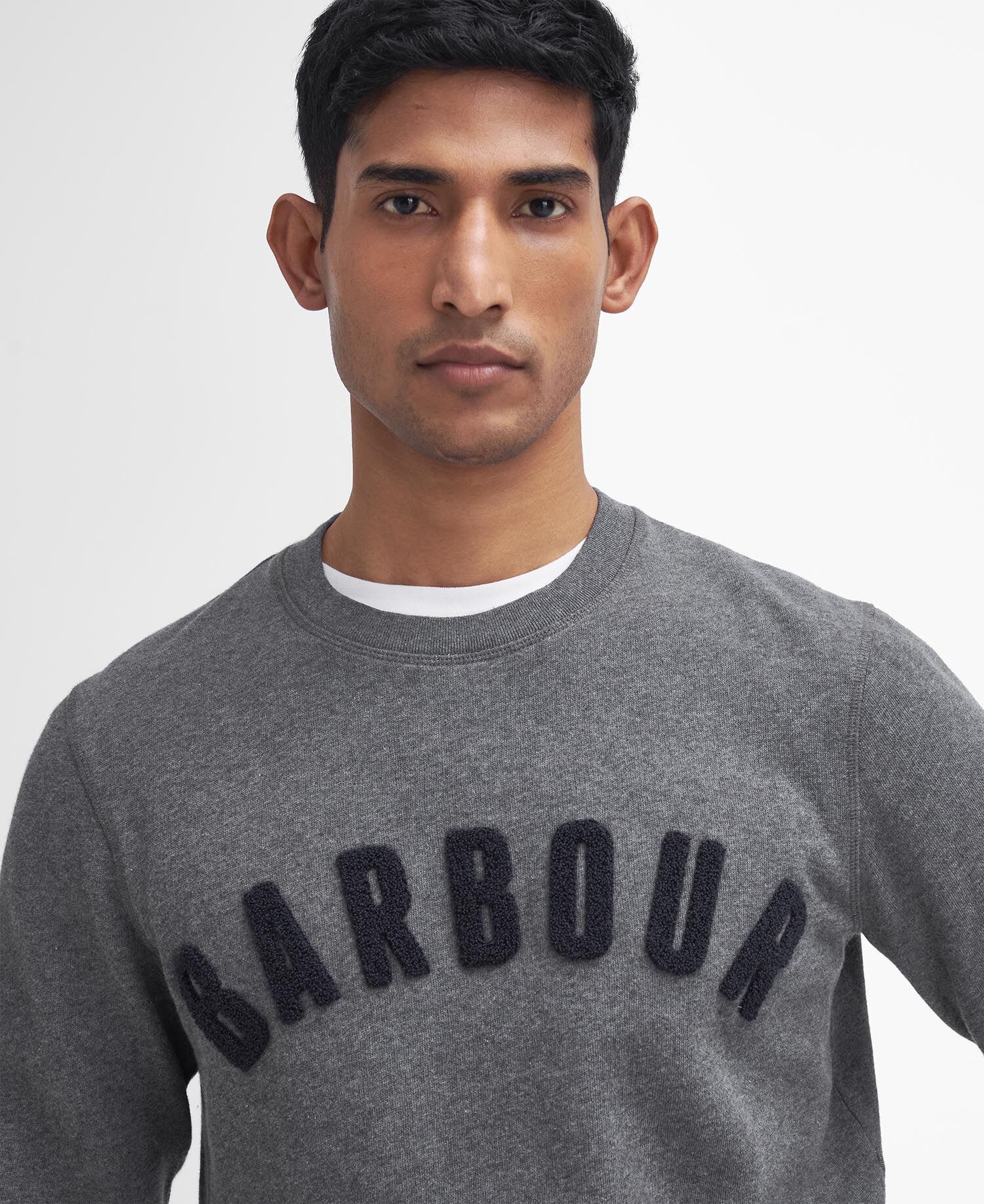 Prep Logo Sweatshirt Mid Grey Marl