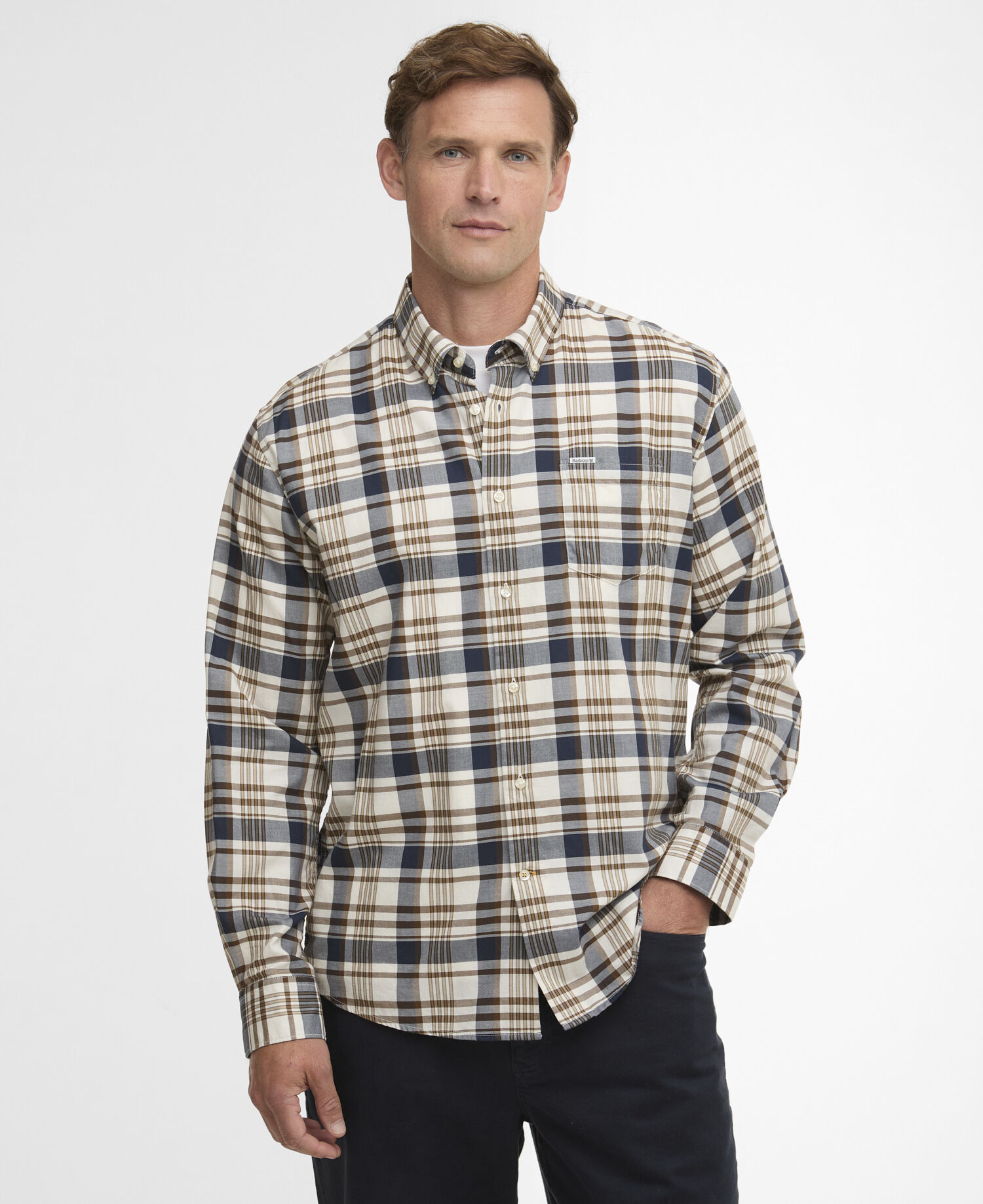 Hunwick Regular Shirt Navy