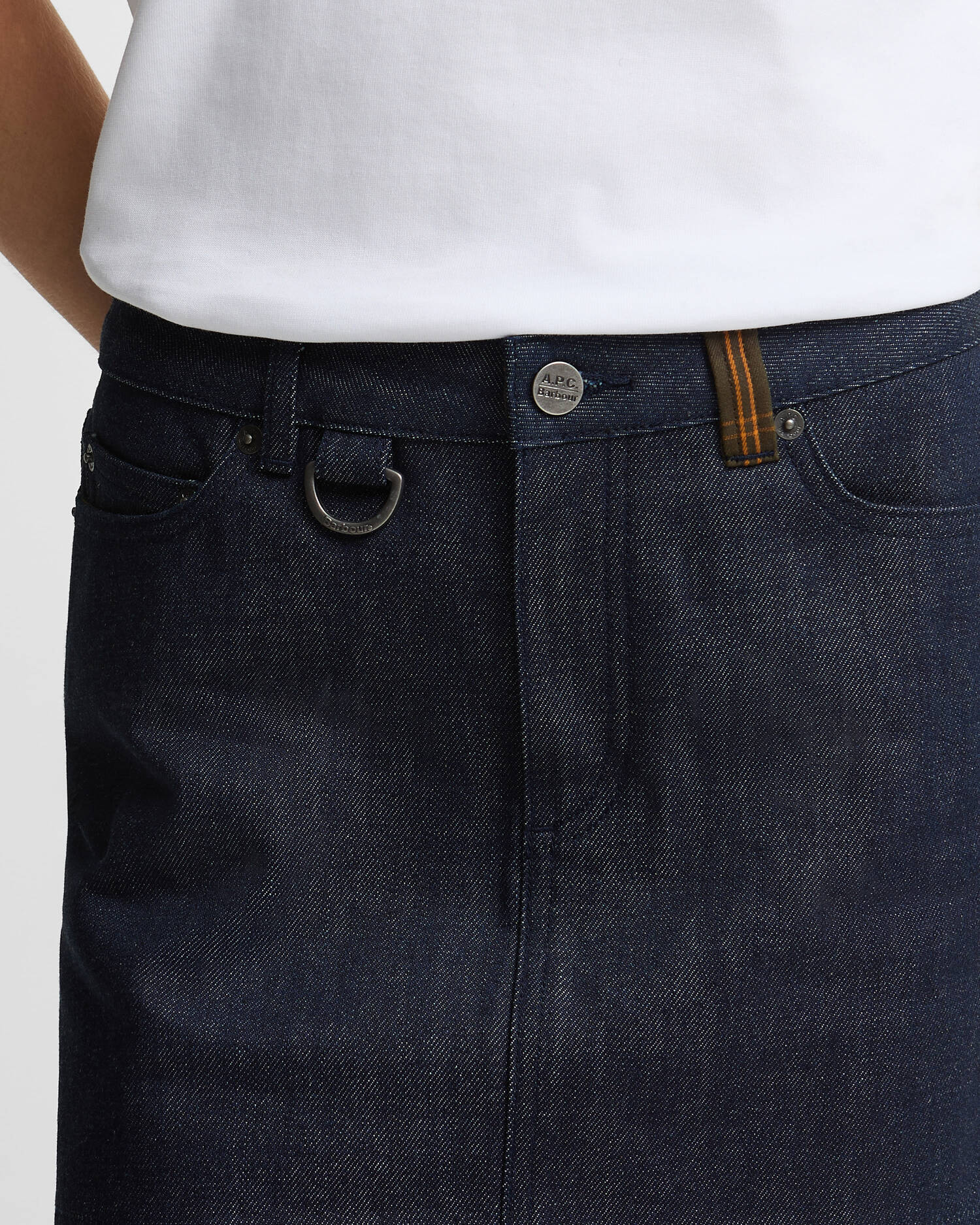 Barbour x A.P.C. Denim Mini Skirt Denim image number 3