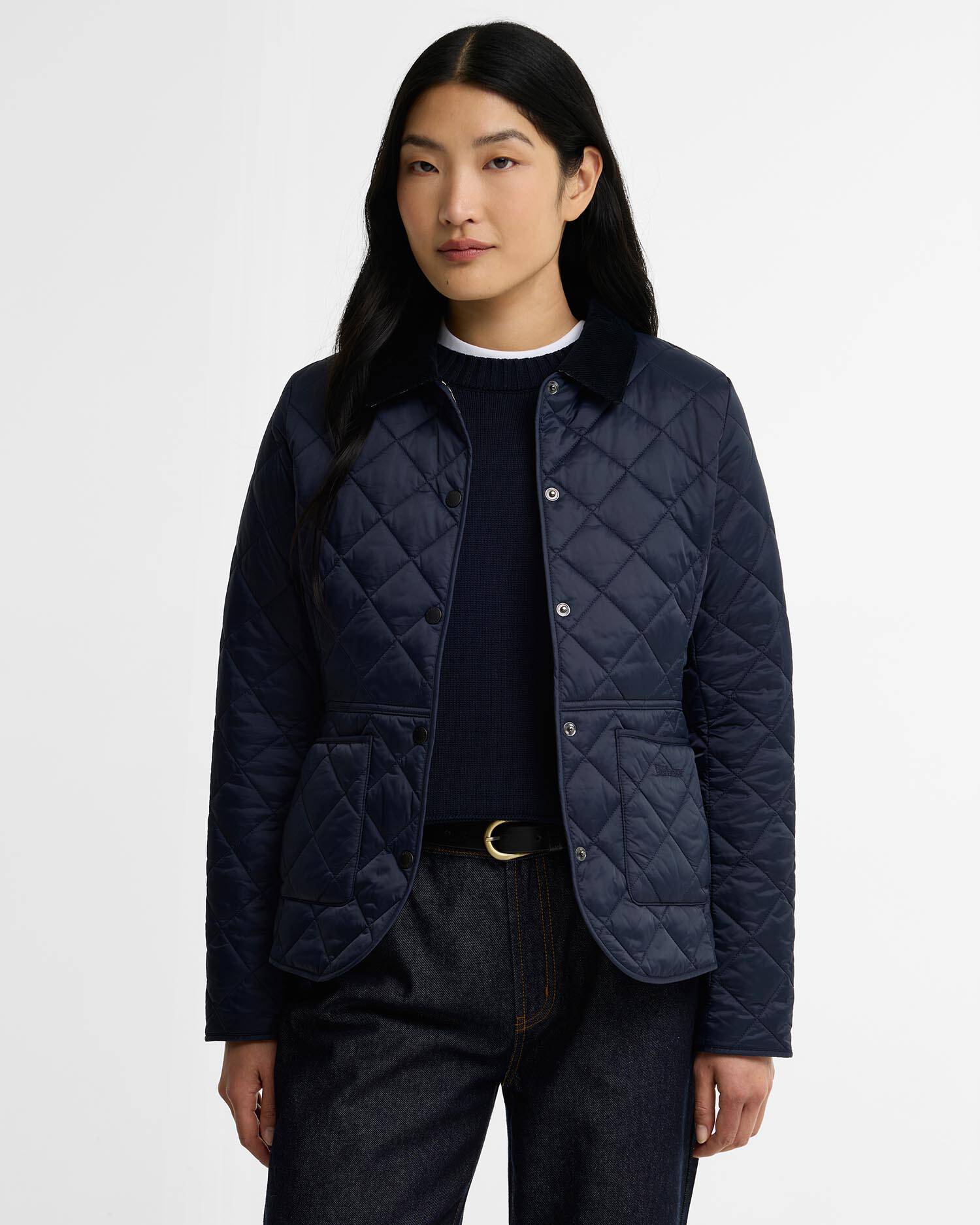 Deveron Quilted Jacket Navy-Pale Pink image number 0