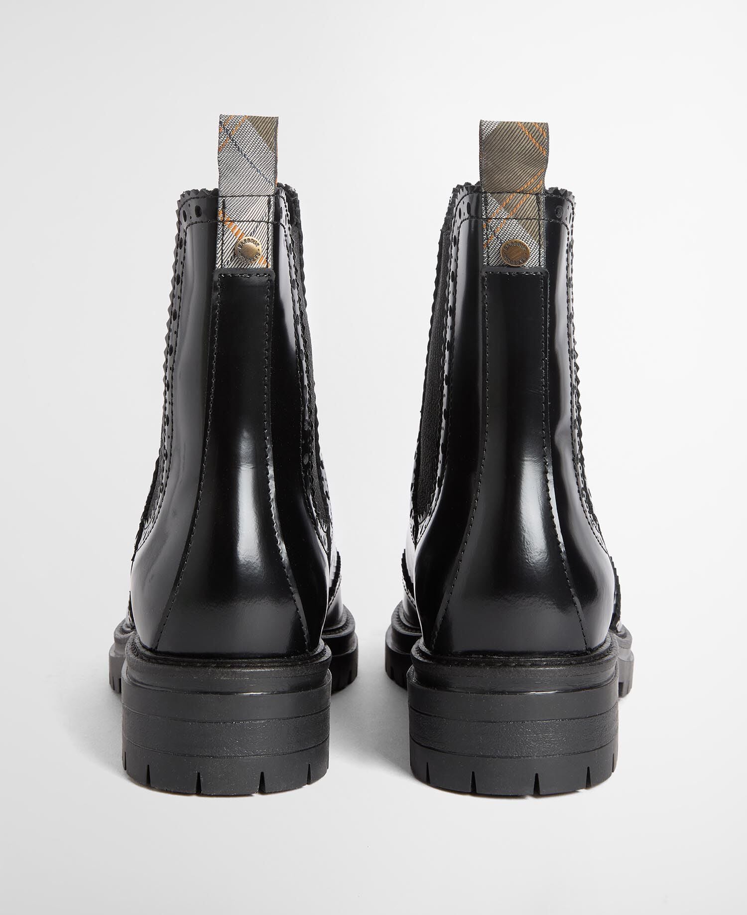 Fawne Patent Leather Chelsea Boots Black Glace
