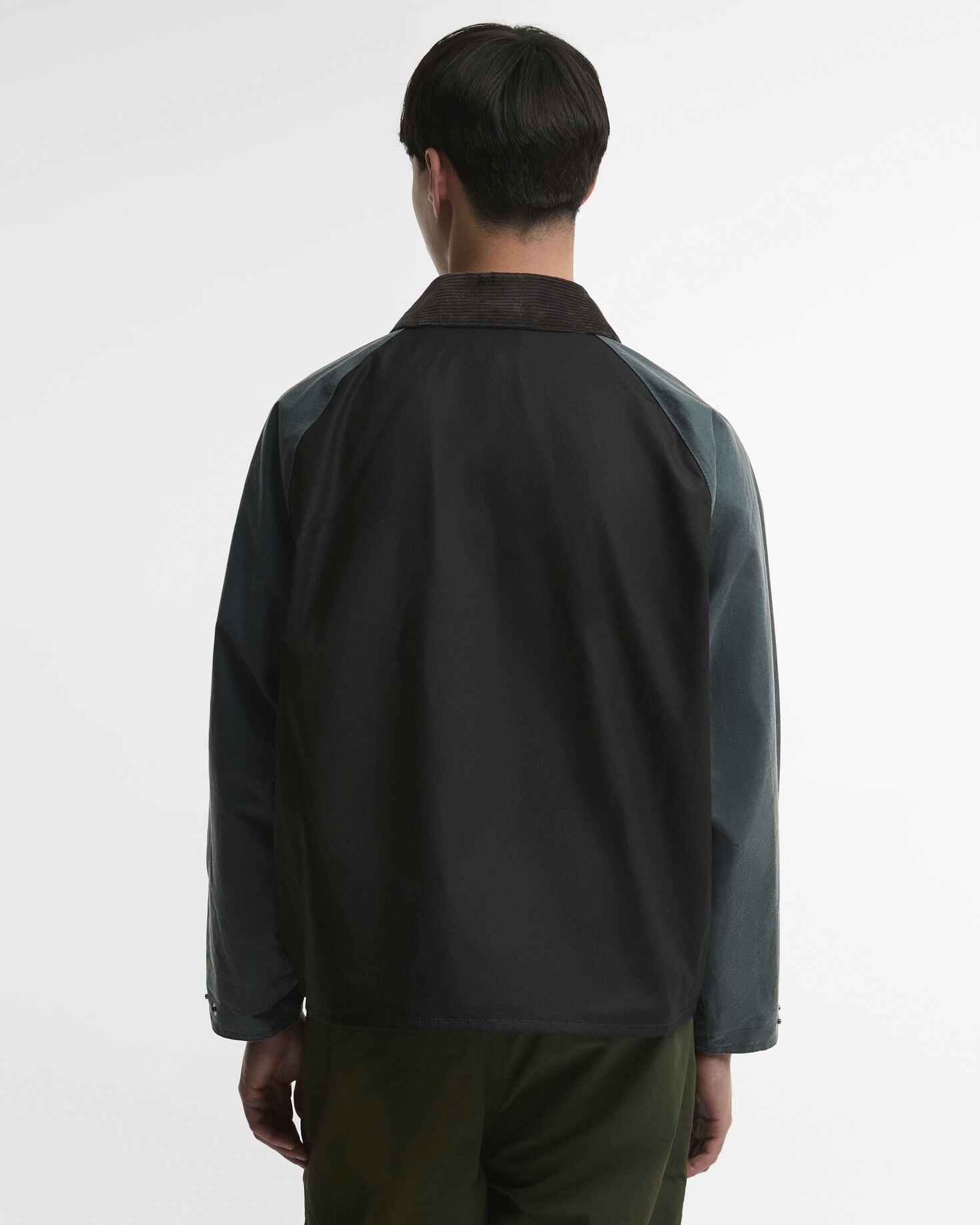 Patchwork Transport Waxed Jacket Black Multi