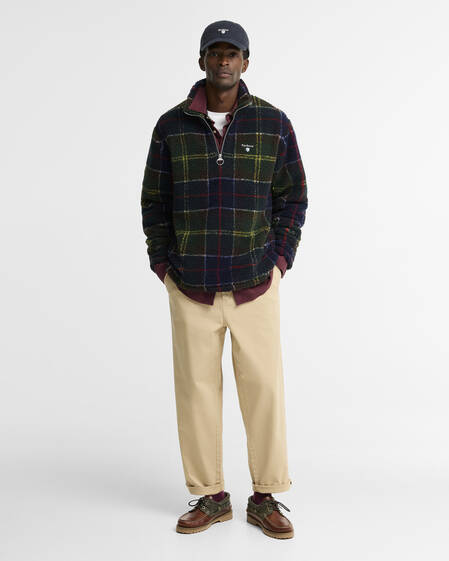 Barbour Fleecepullover Tartan Half-Zip Classic Tartan
