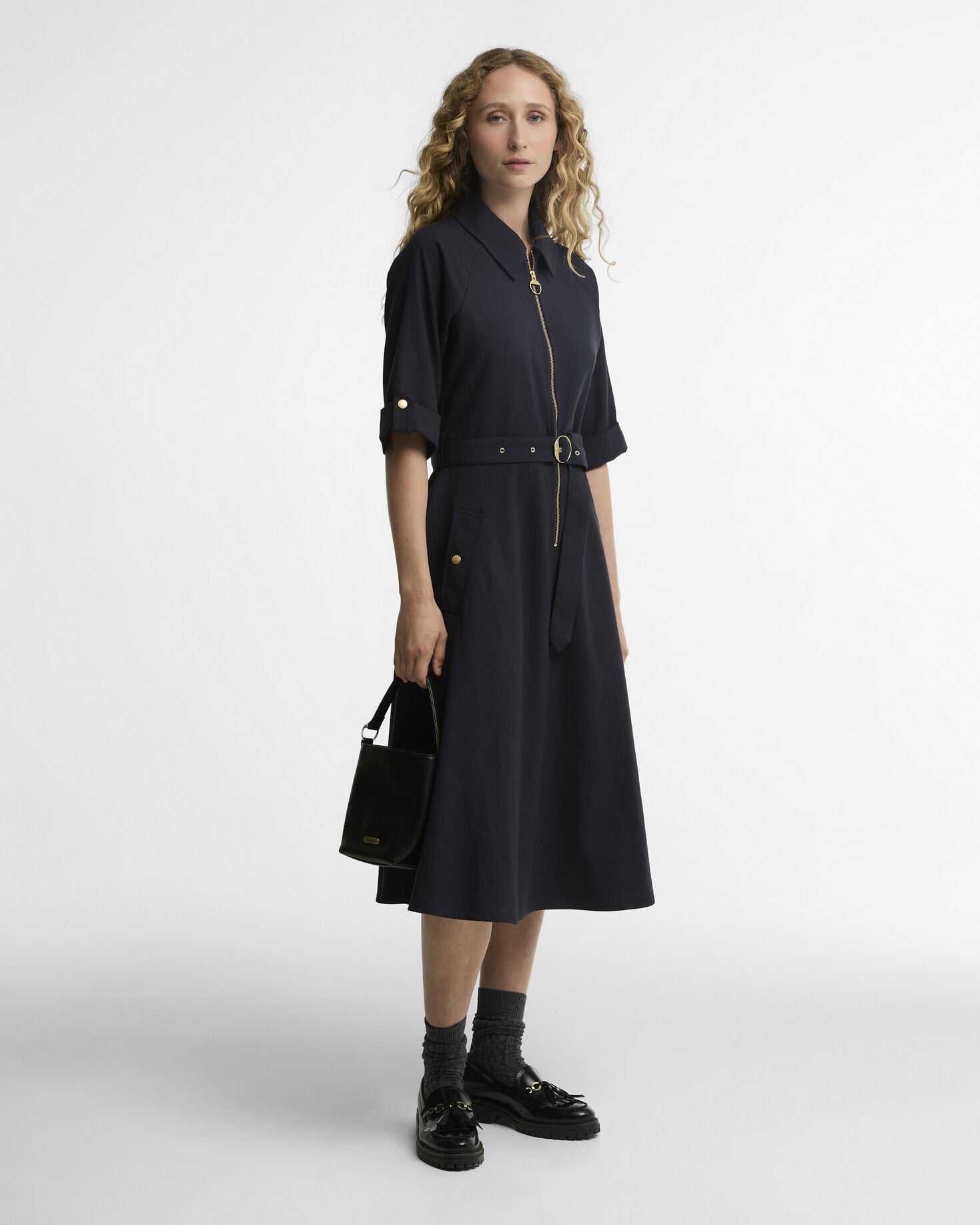 Arlene Midi Dress Dark Navy