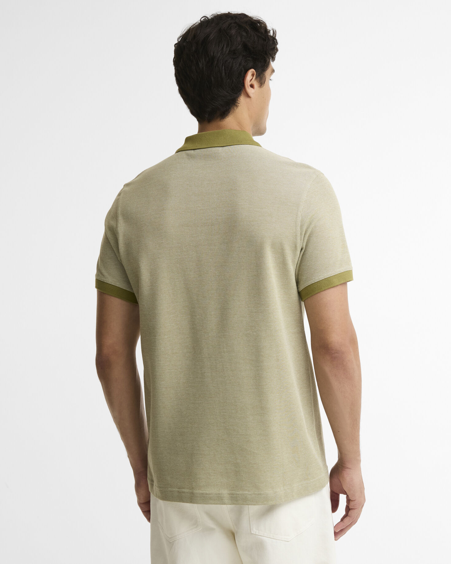 Morley Oxford Polo Shirt Fir Green / Whisper White
