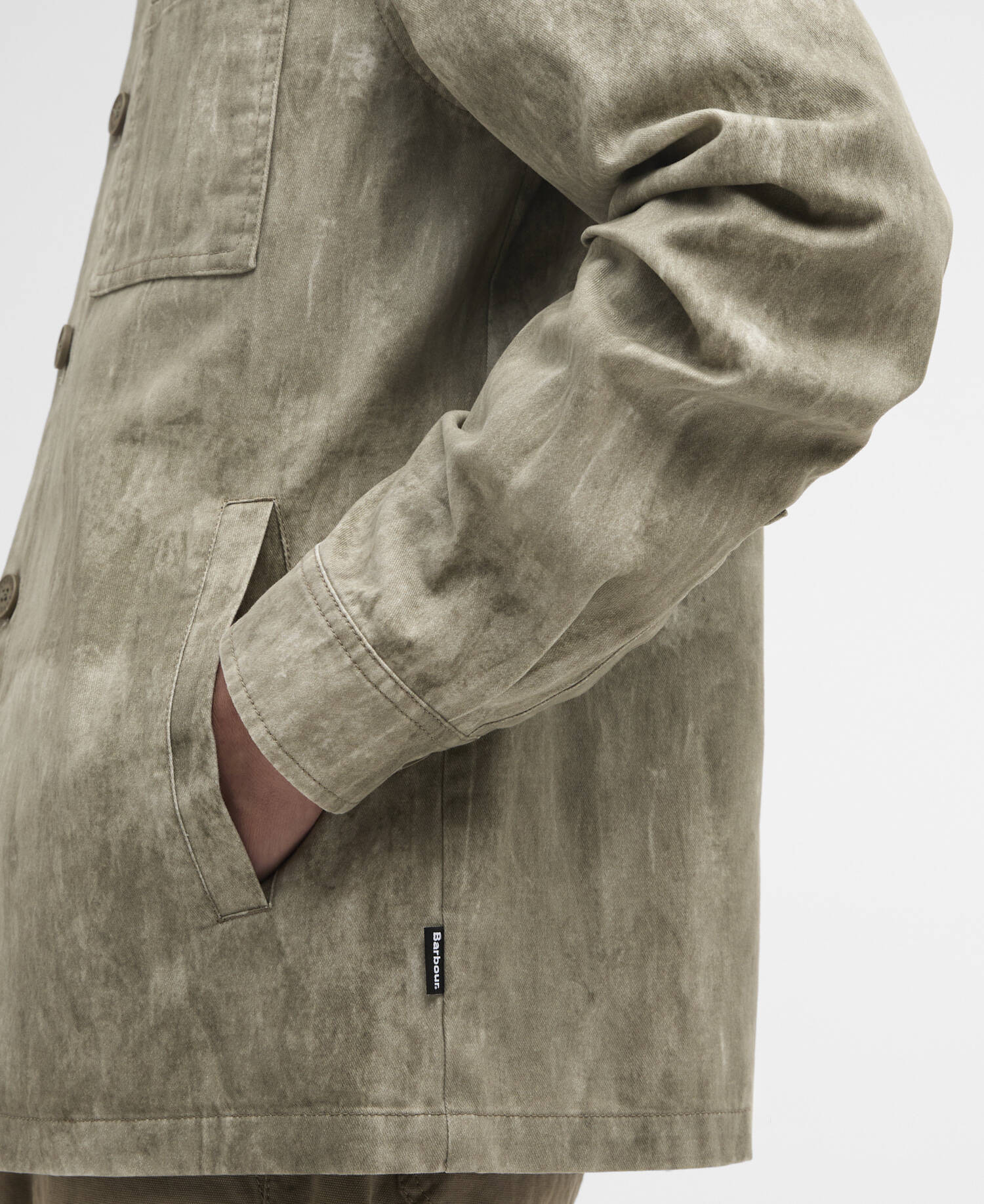 Overshirt Ross Printed Grey Olive image number 4