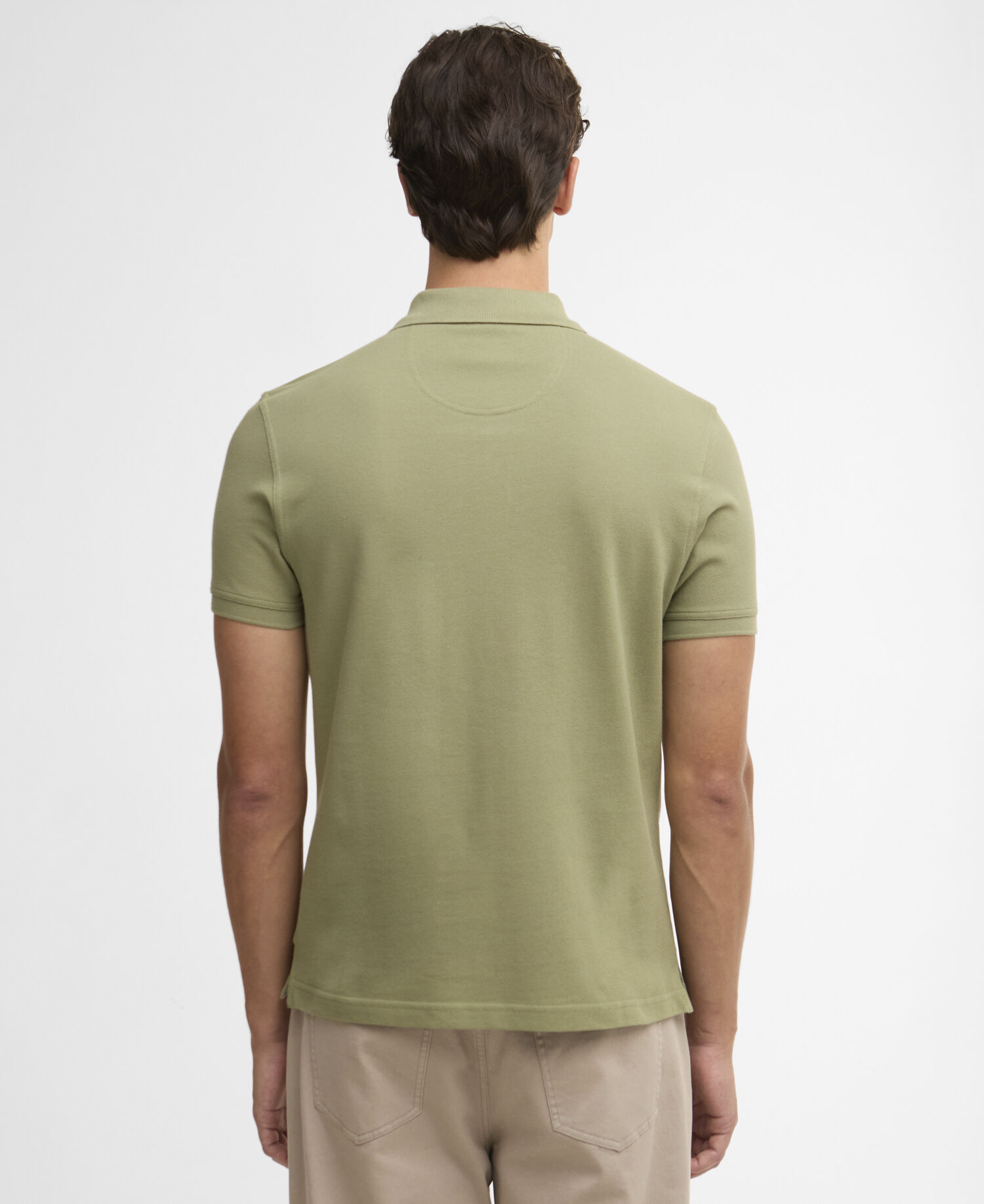 Tartan Pique Polo Shirt Laurel Green
