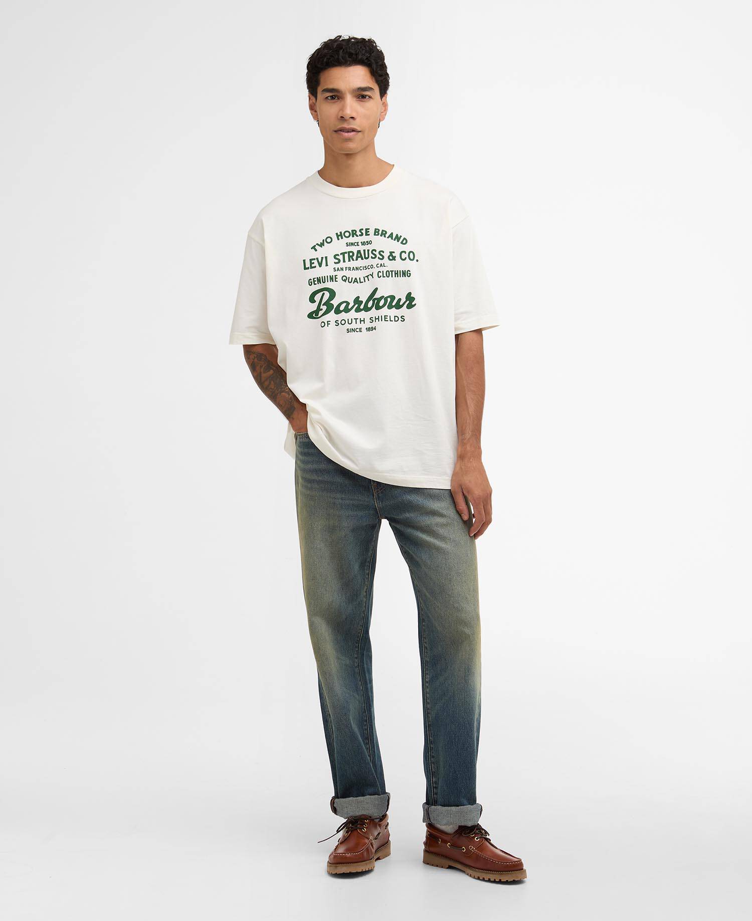 Barbour x Levi's Graphic T-Shirt Whisper White image number 3