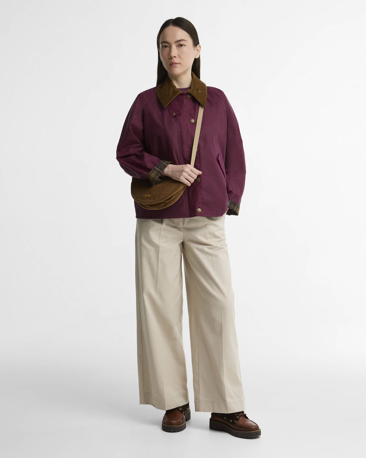 Women's Transport Waxed Jacket Wine/Classic image number 1