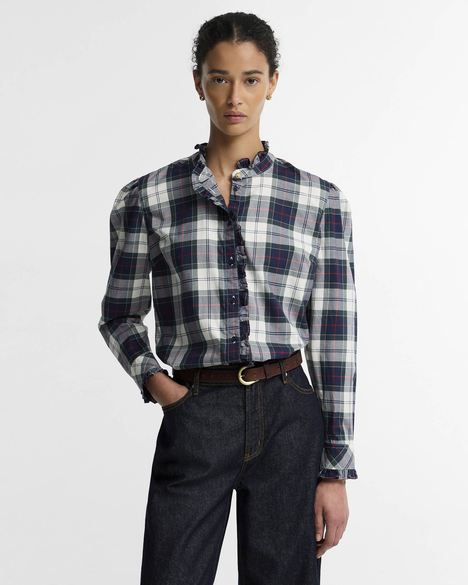 Camicia dalla vestibilit&agrave; comoda Aspen Lt Evergreen Tartan image number 0