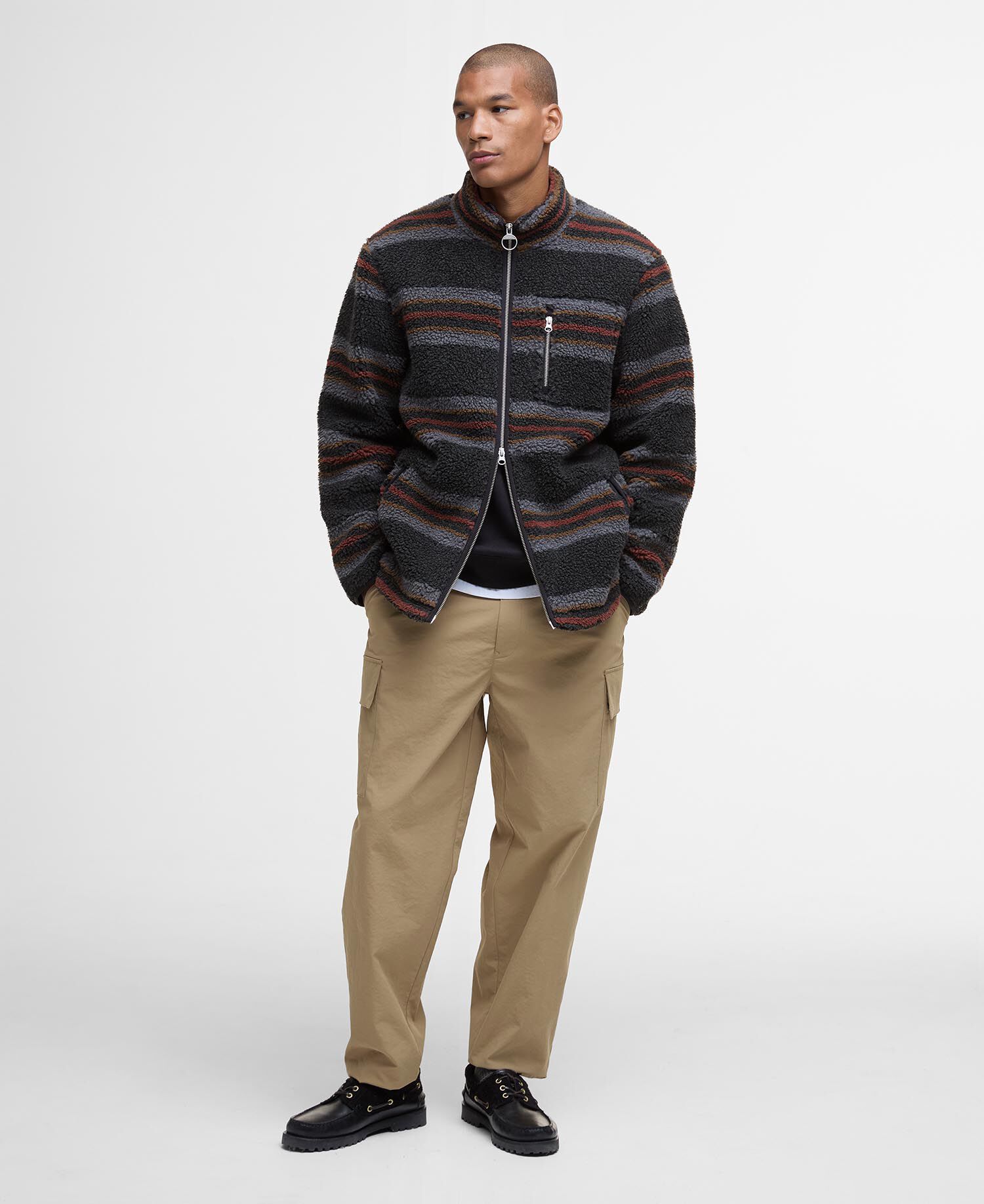 Fleecejacke Endmoor Relaxed Fit Black Mix