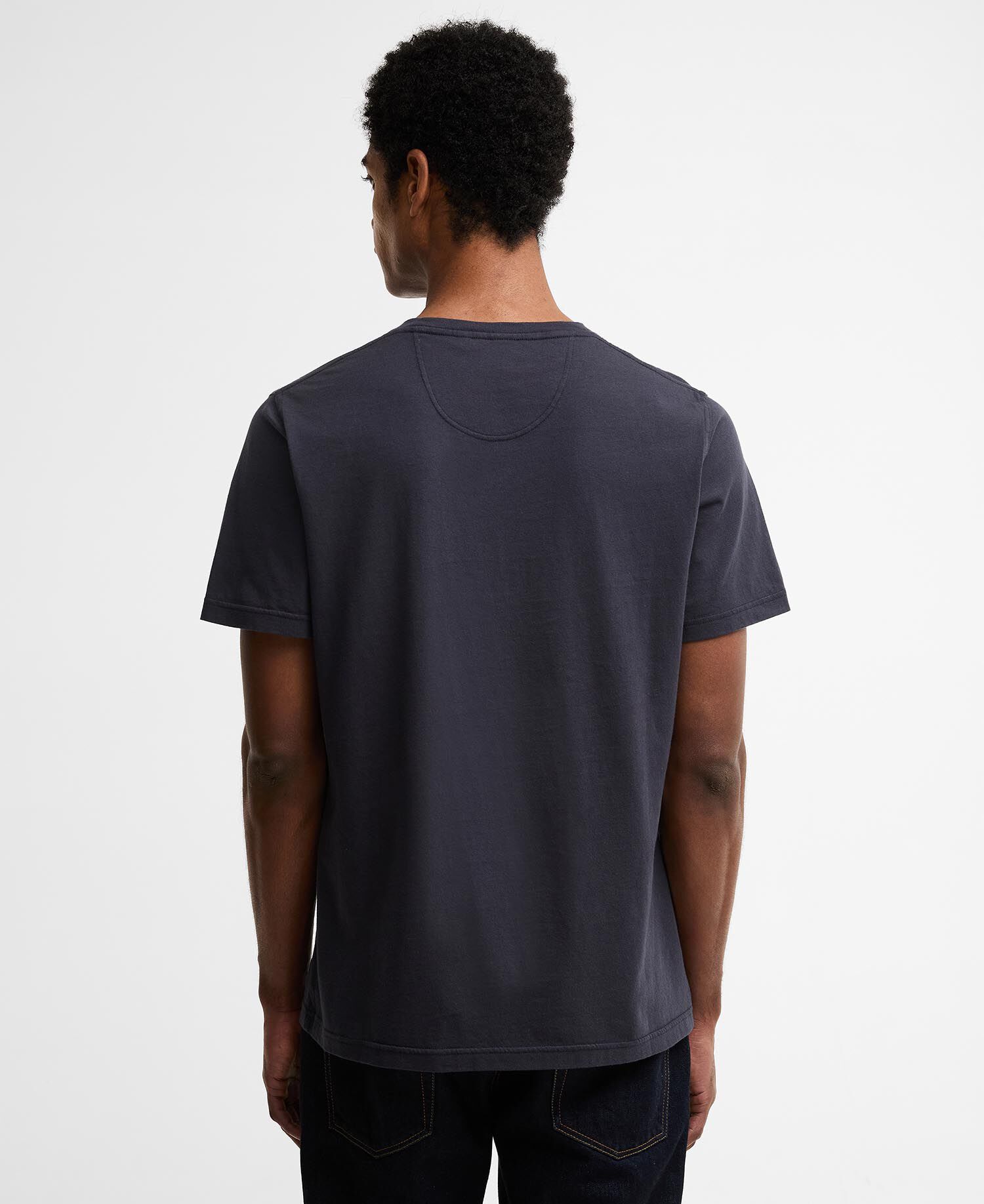 Teeside Striped Graphic Tailored T-Shirt Dark Navy