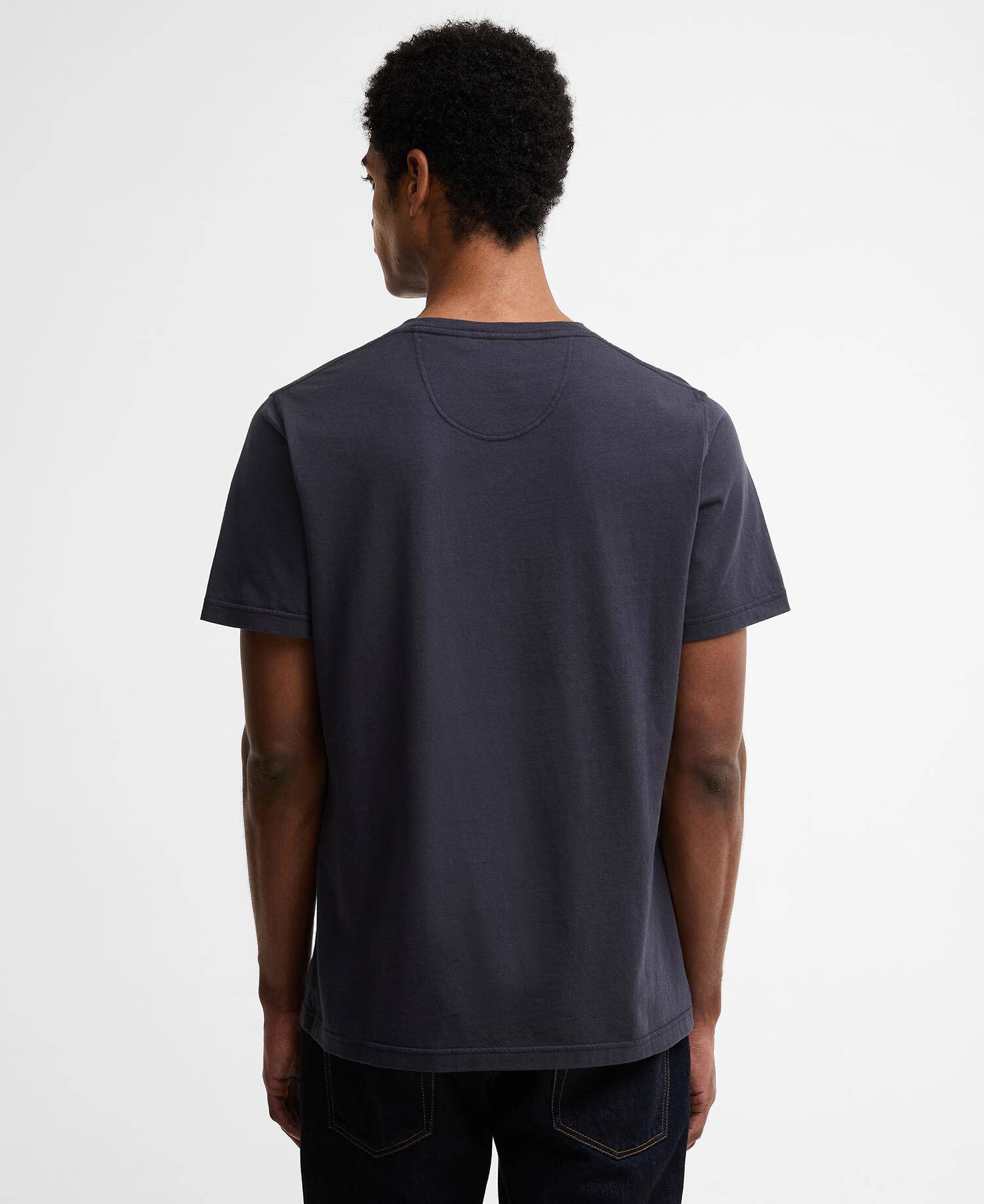 Teeside Striped Graphic Tailored T-Shirt Dark Navy image number 2