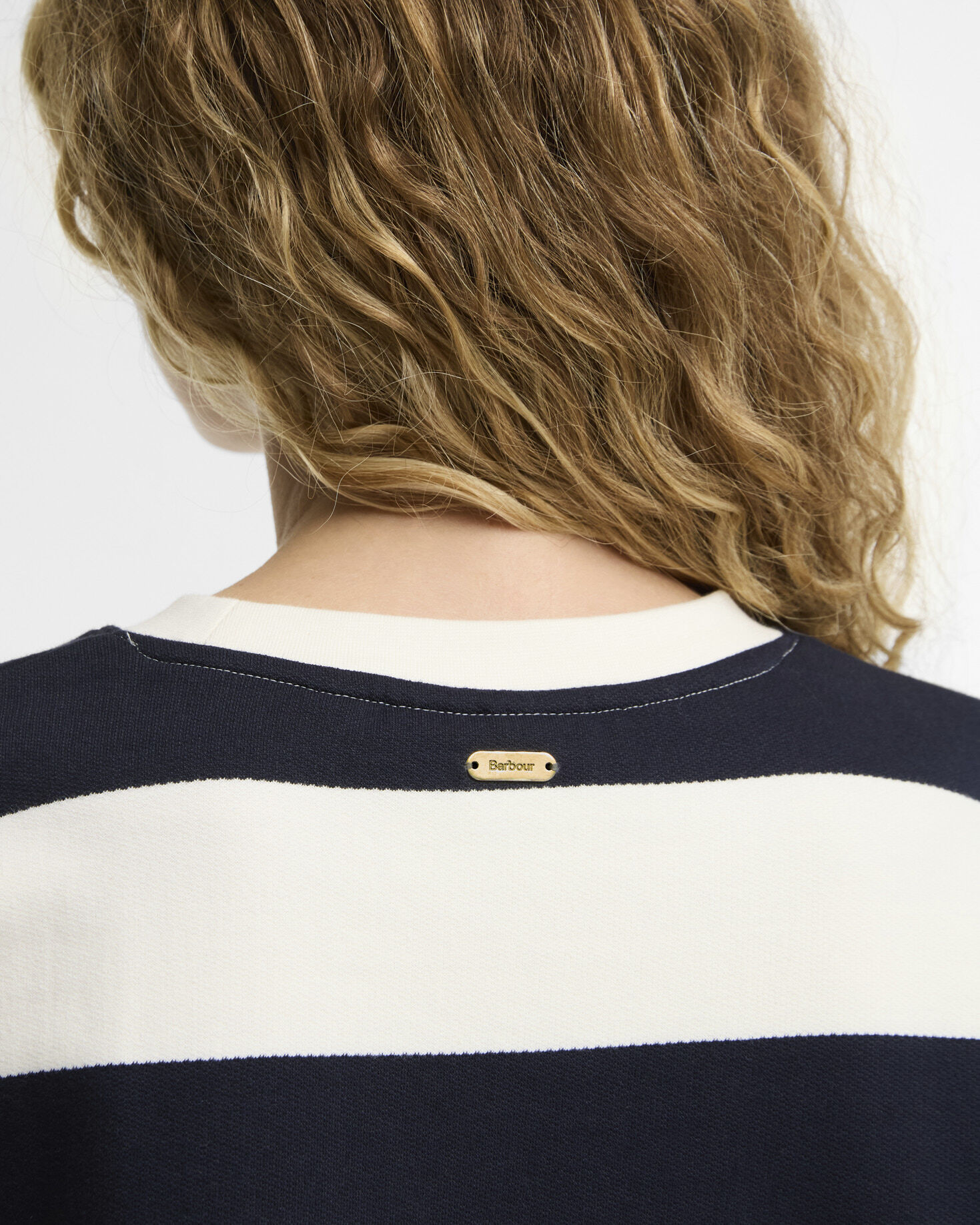 Eva Striped Sweatshirt Cloud/Dark Navy