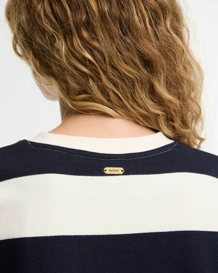 Eva Striped Sweatshirt Cloud/Dark Navy