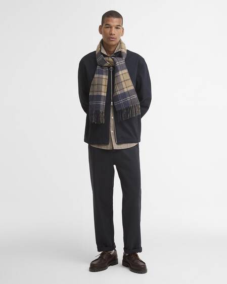 Dramside Reversible Lambswool Scarf Birchwood Dress Tartan