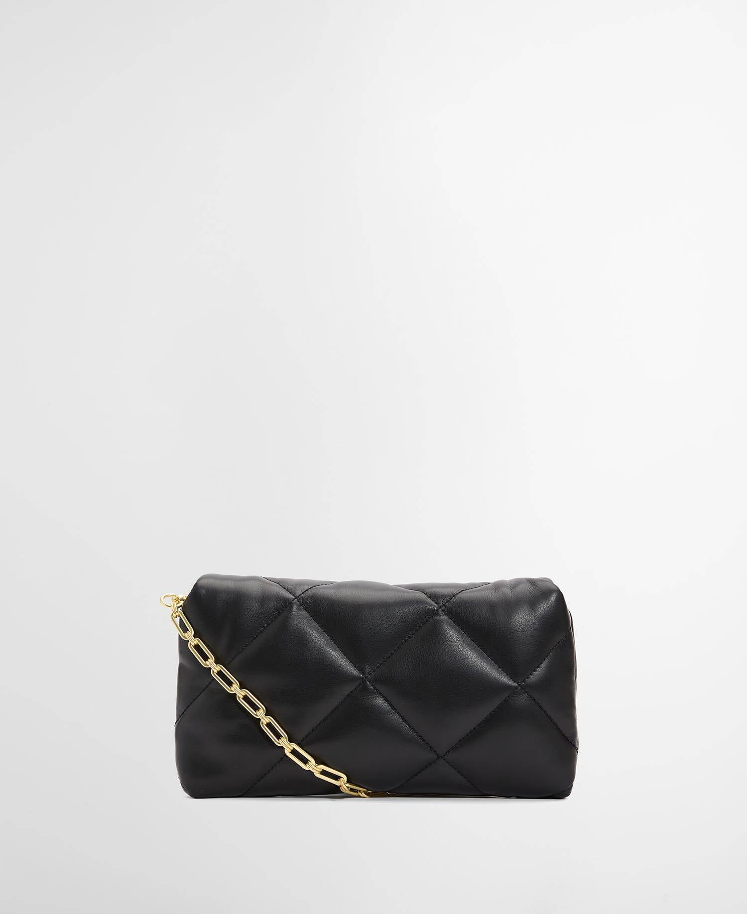 Soft Quilted Crossbody Bag Black image number 3
