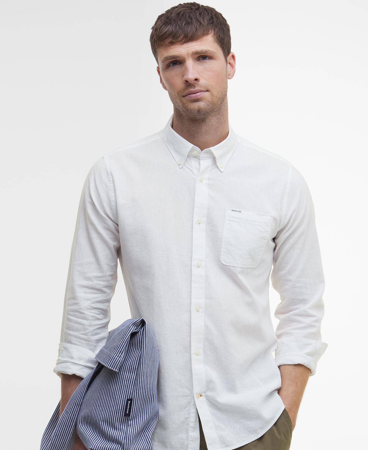 Nelson Tailored Long-Sleeved Shirt Classic White image number 3