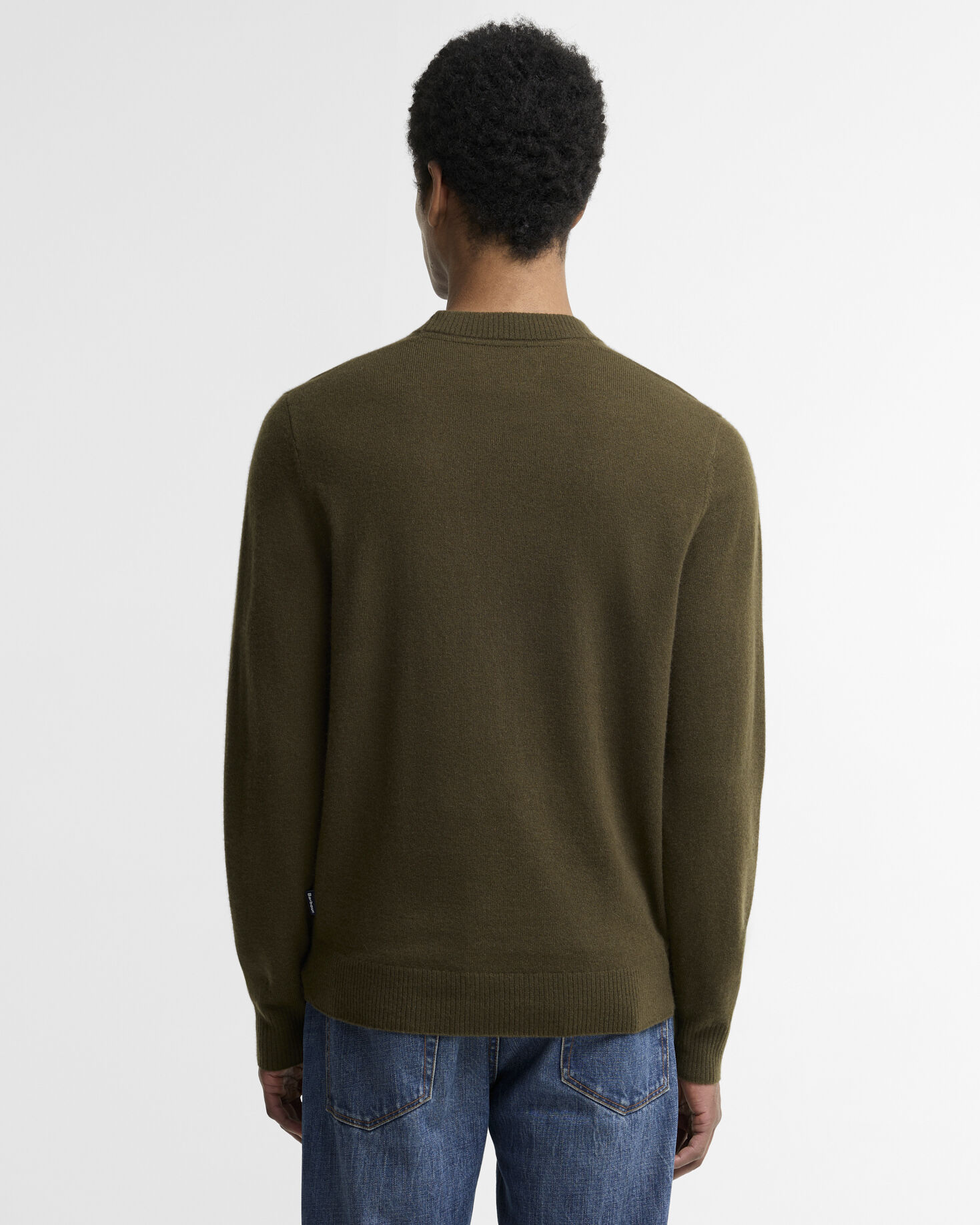 Barbour Kaschmirpullover Pure Rundhalsausschnitt Olive