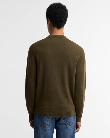 Barbour Kaschmirpullover Pure Rundhalsausschnitt Olive
