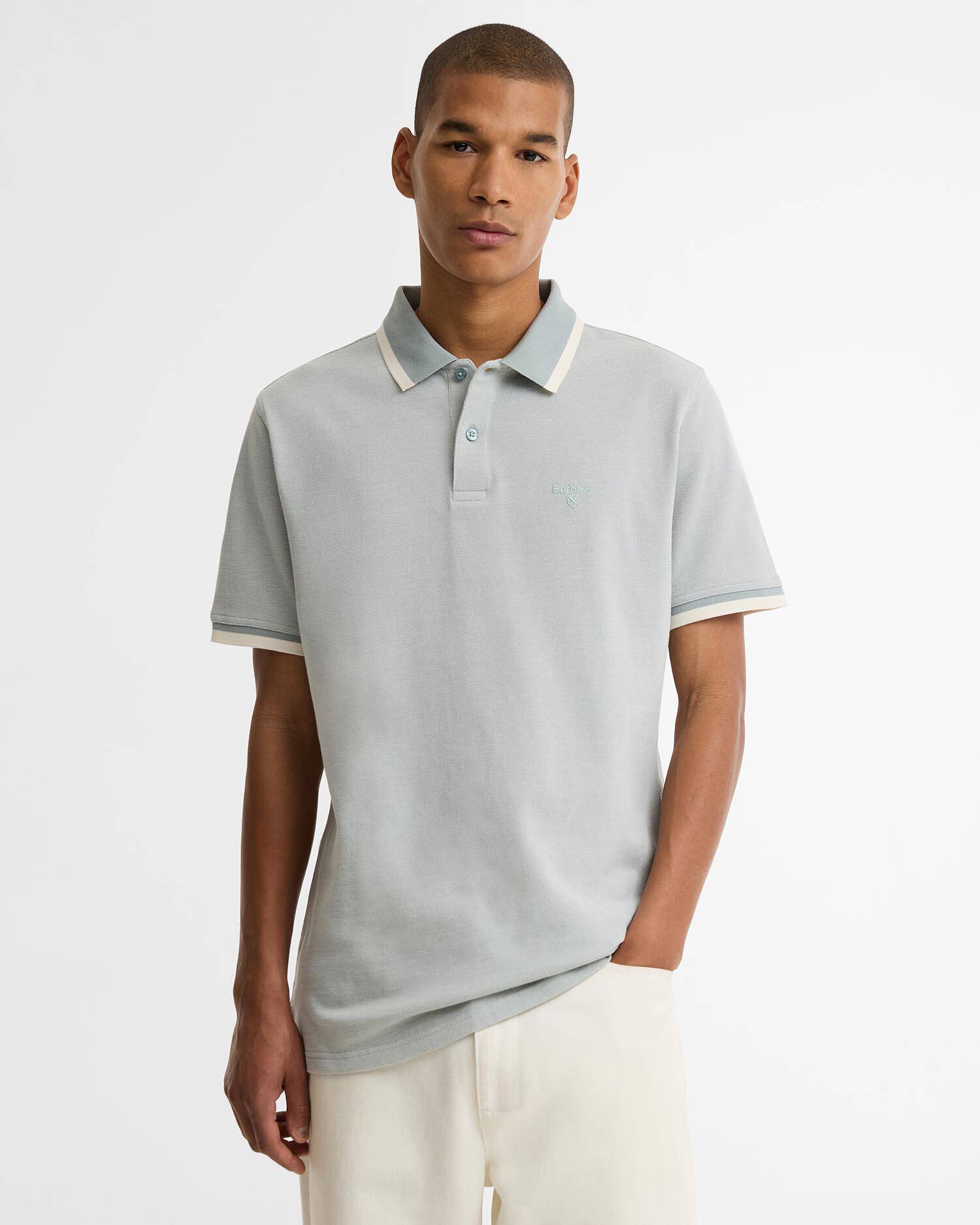 Polo Barnard a maniche corte Dusty Slate image number 0